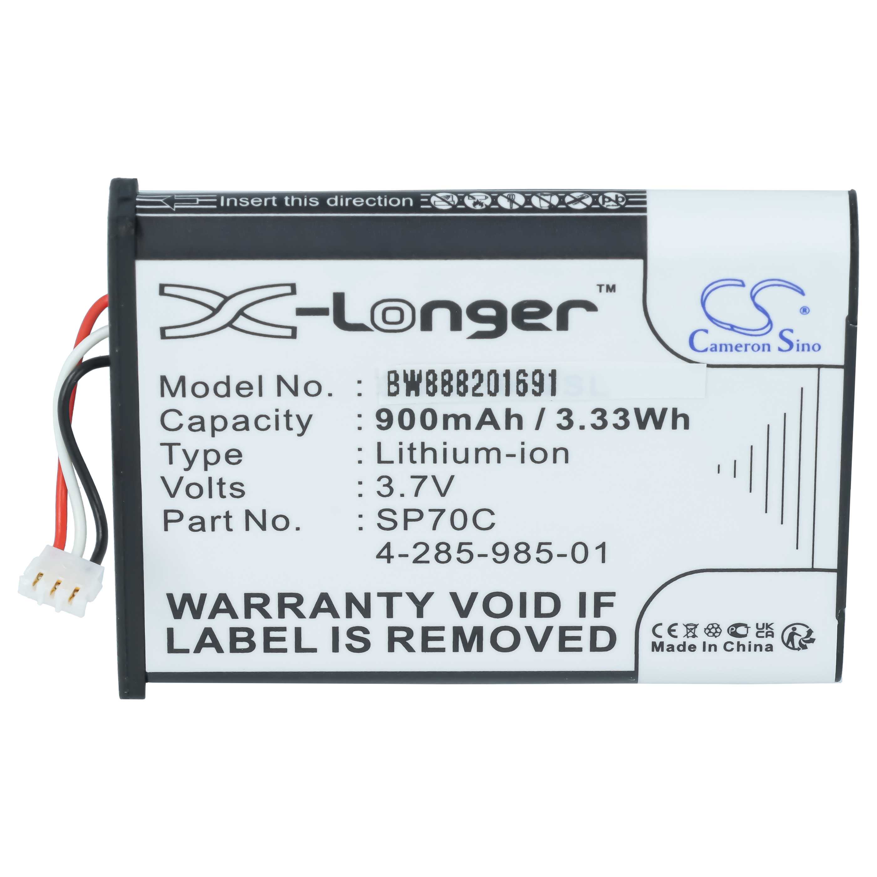 Games Console Battery replaces Sony 4-285-985-01, 4-435-245-01, SP70C - 900 mAh 3.7 V Li-Ion