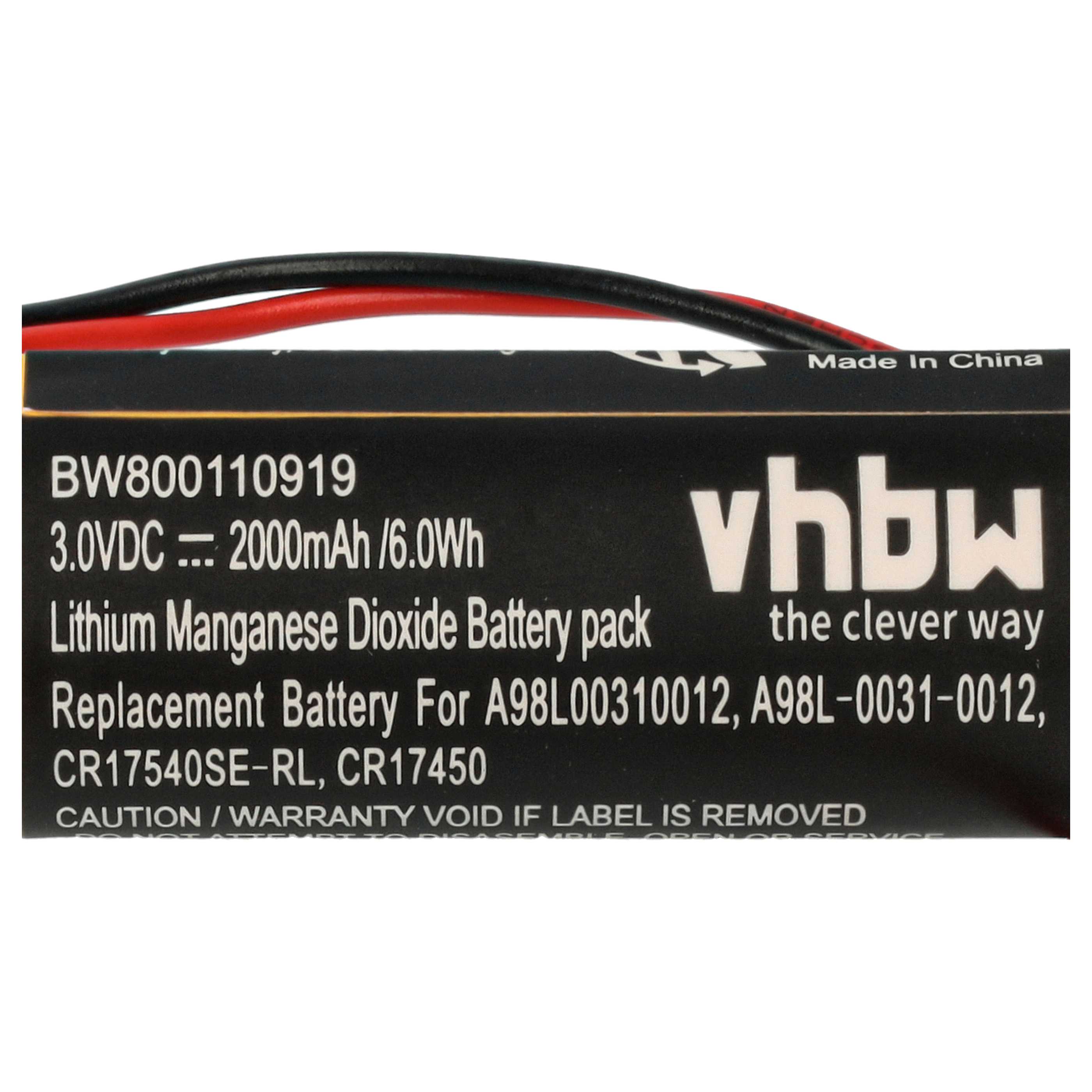 5x Batería reemplaza FDK CR8-LHC para controlador (2000 mAh, 3 V, Li-MnO2)