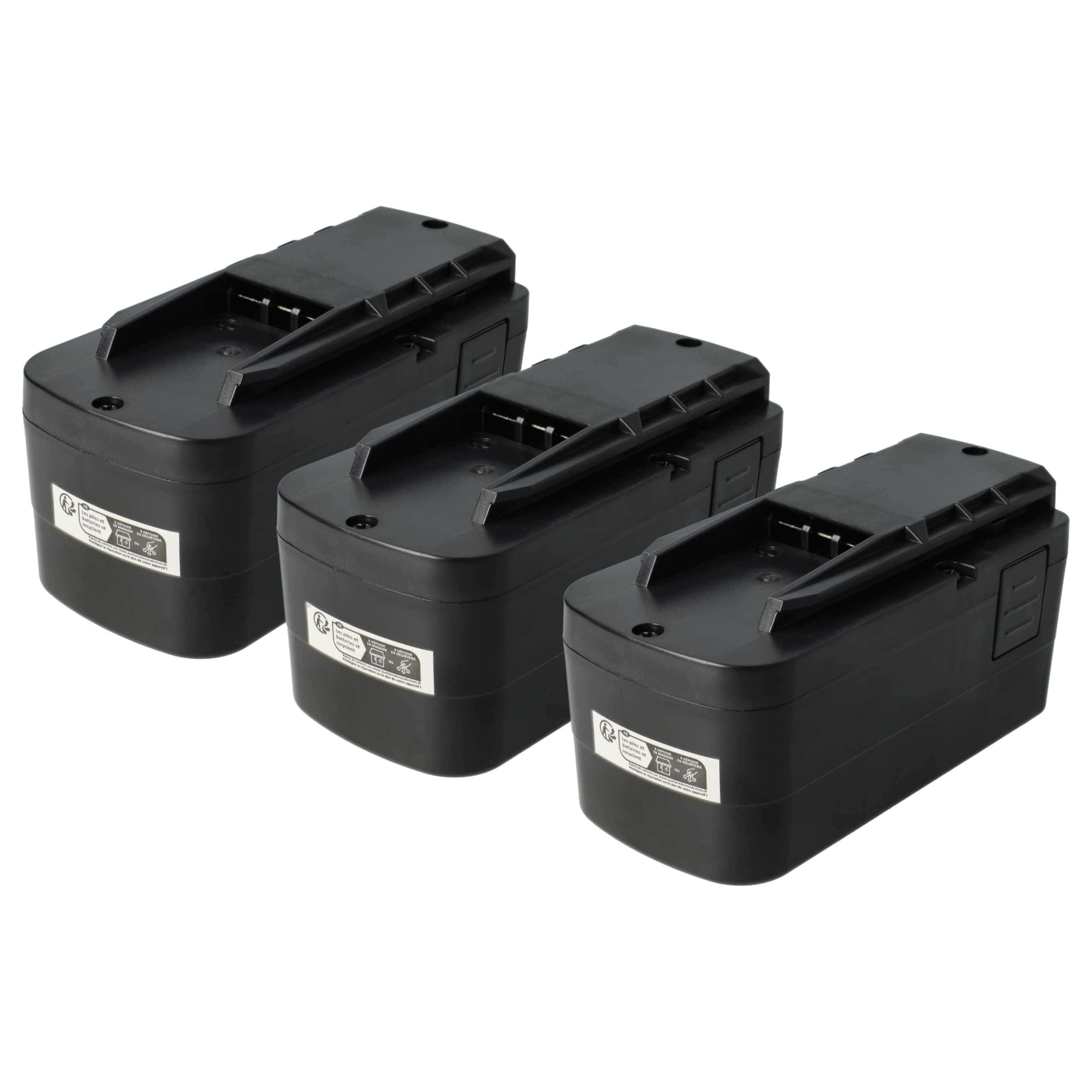 3x Battery replaces Festo Festool 398338, 497019, 493348, 498336 Electric Power Tool - 2000 mAh, 12 V, NiMH