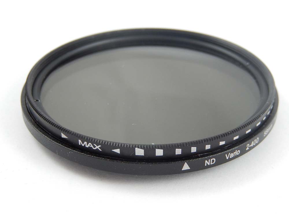 Universal ND Filter ND 2-400 suitable for Camera Lenses with 62 mm Filter Thread - Grey Filter, Variable ND Fa