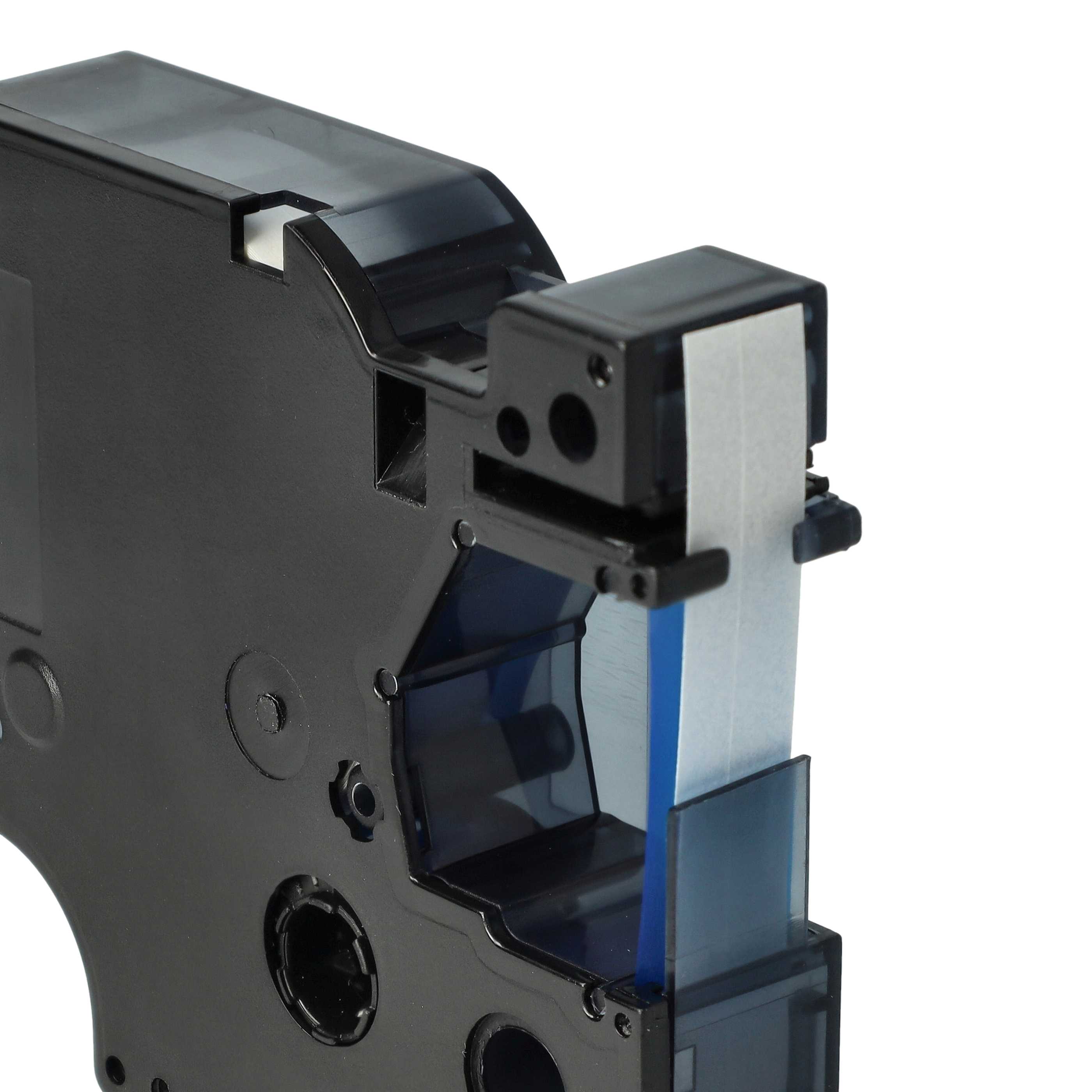 Label Tape replaces Dymo D1, 40911 - 9 mm Blue to Transparent