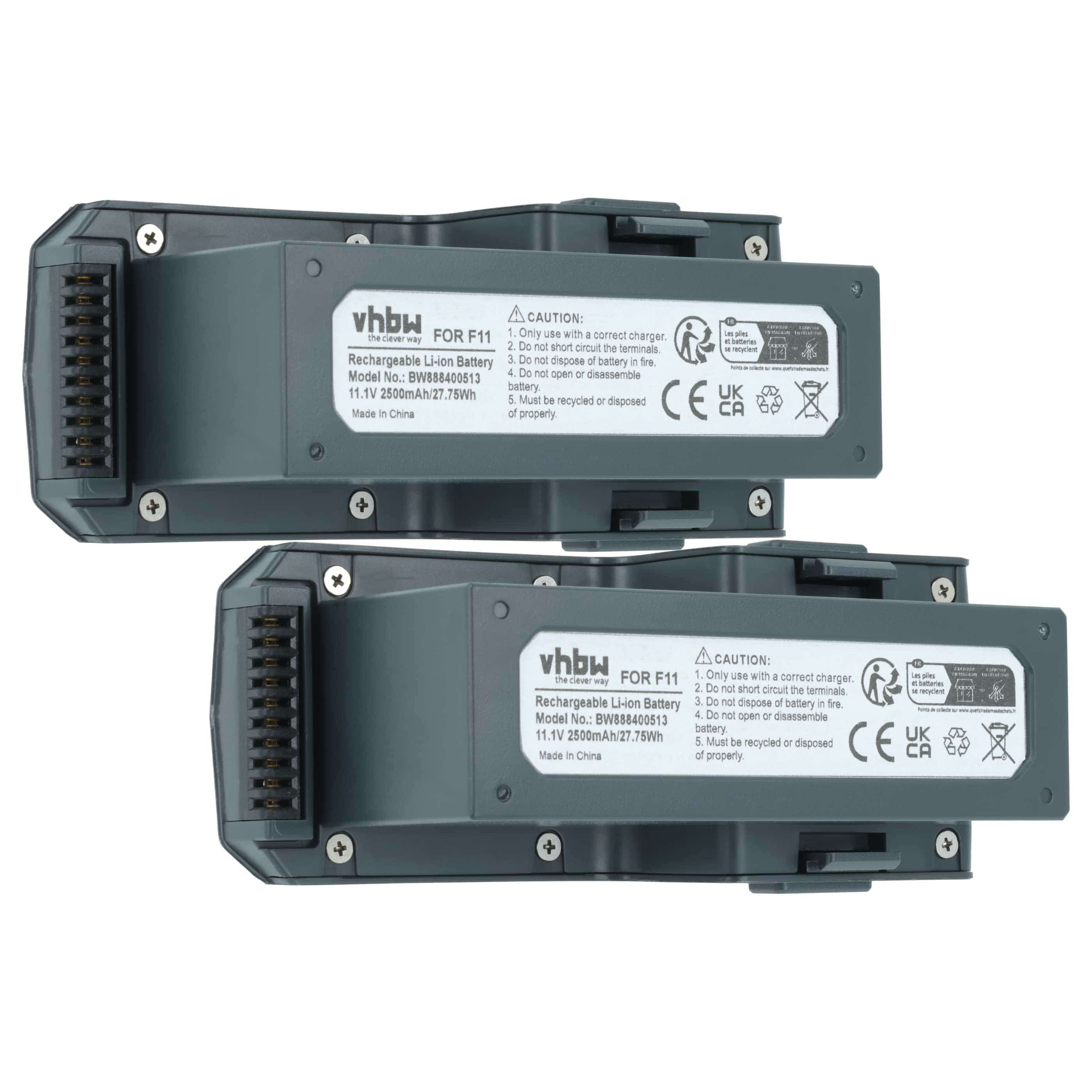 2x Batteries pour drone SJRC F11 GPS- 2500mAh 11,1V Li-polymère