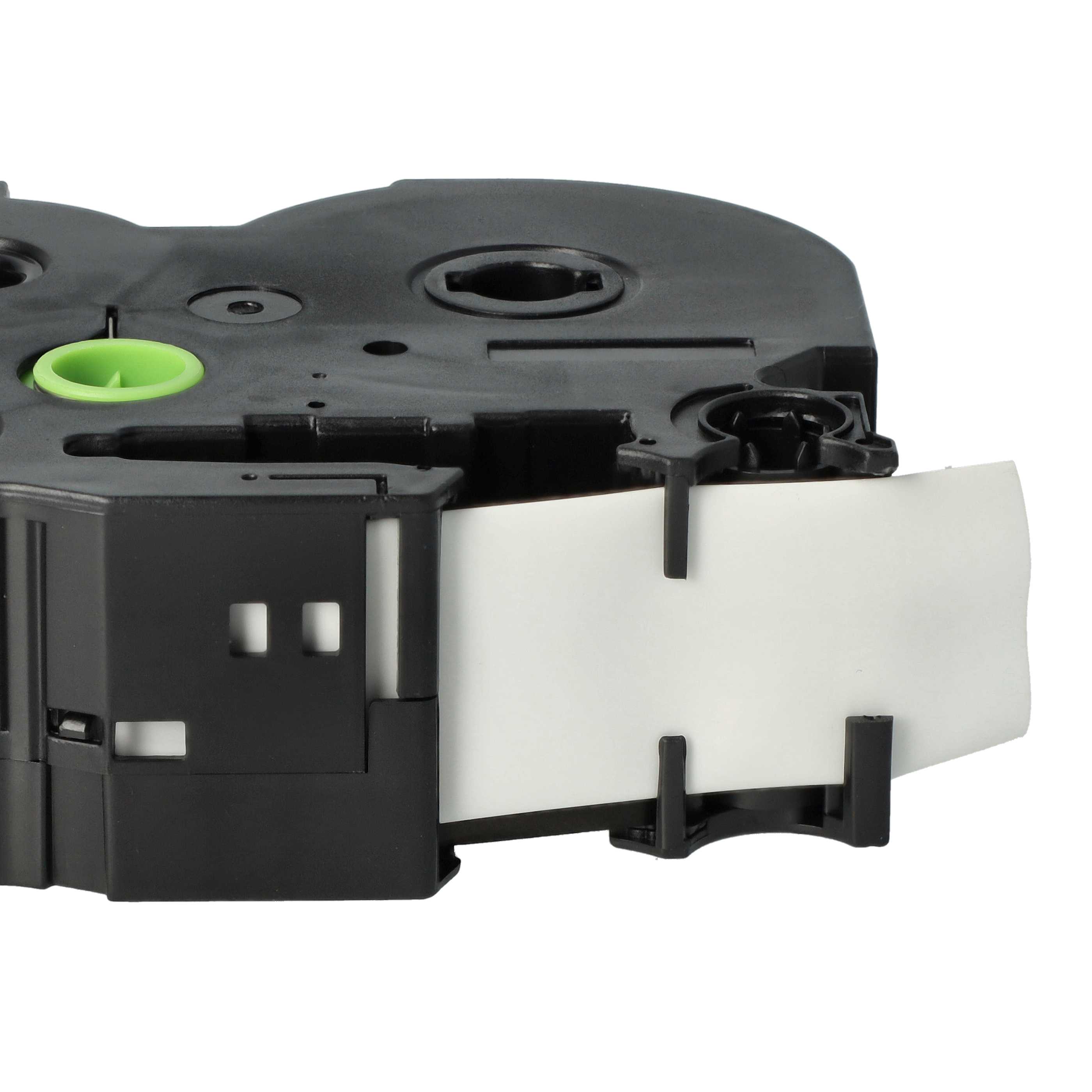 5x Label Tape replaces Brother HSE-251 - 23.6 mm Black to White, Heat Shrink Tape, 23.6 mm