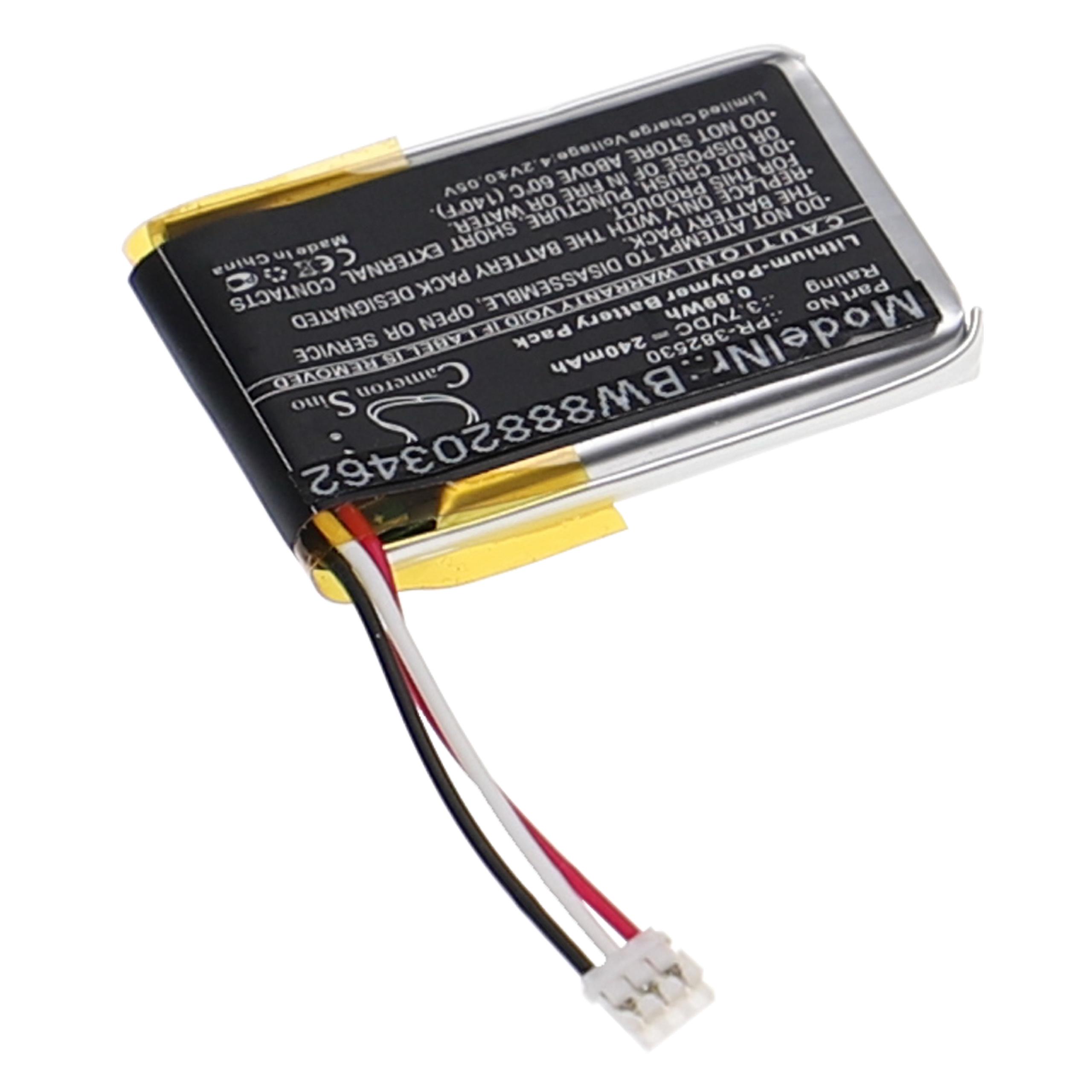 Batterie remplace Suunto PR-382530 pour montre connectée - 240mAh 3,7V Li-polymère