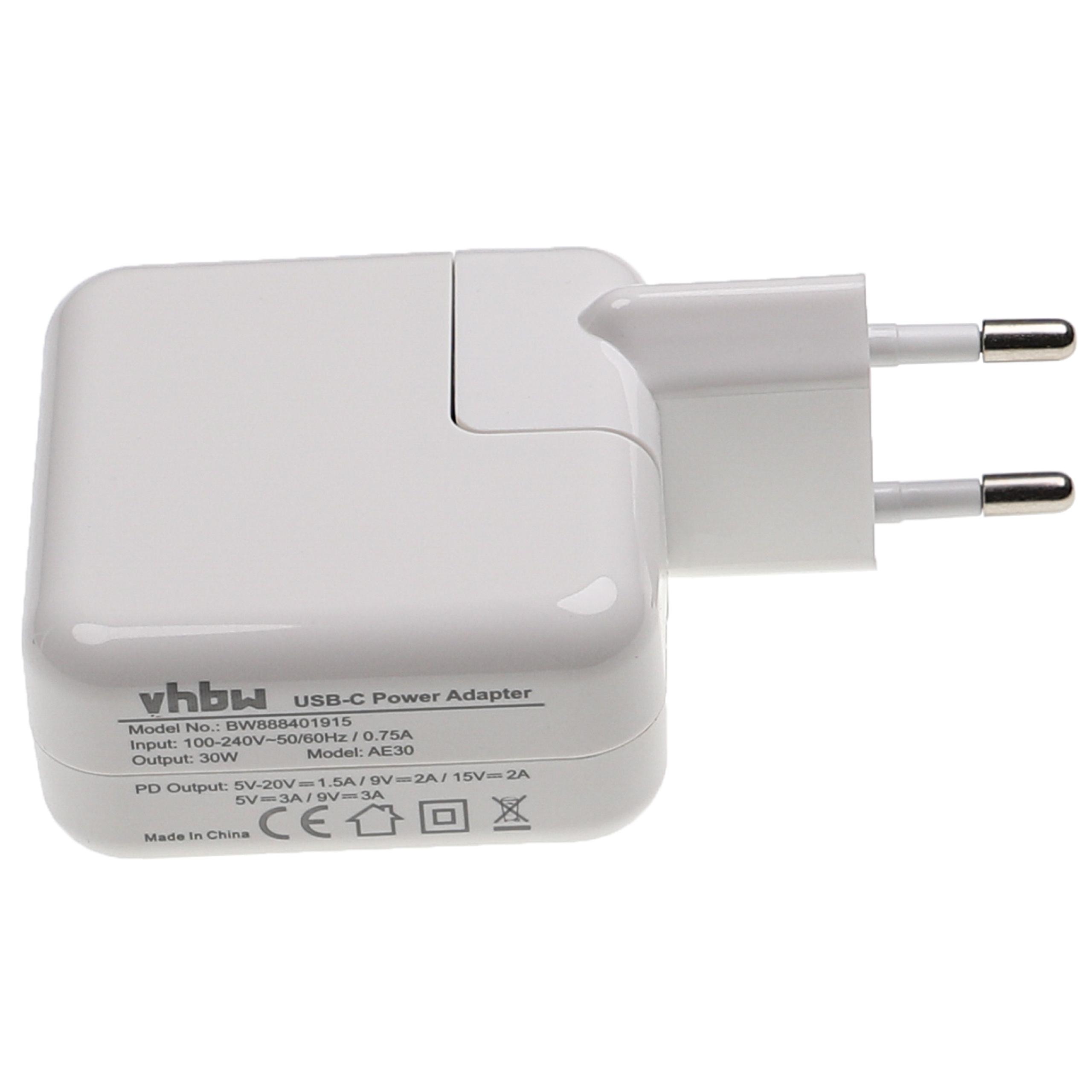 USB C Netzteiladapter- USB-Ladegerät, 15 / 9 / 5 V Adapter
