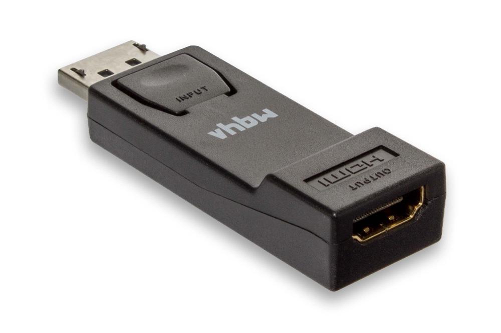 vhbw Adaptateur Mini-DisplayPort vers HDMI prise audio inclue pour TV, PC, ordinateur portable, vidéoprojecteu