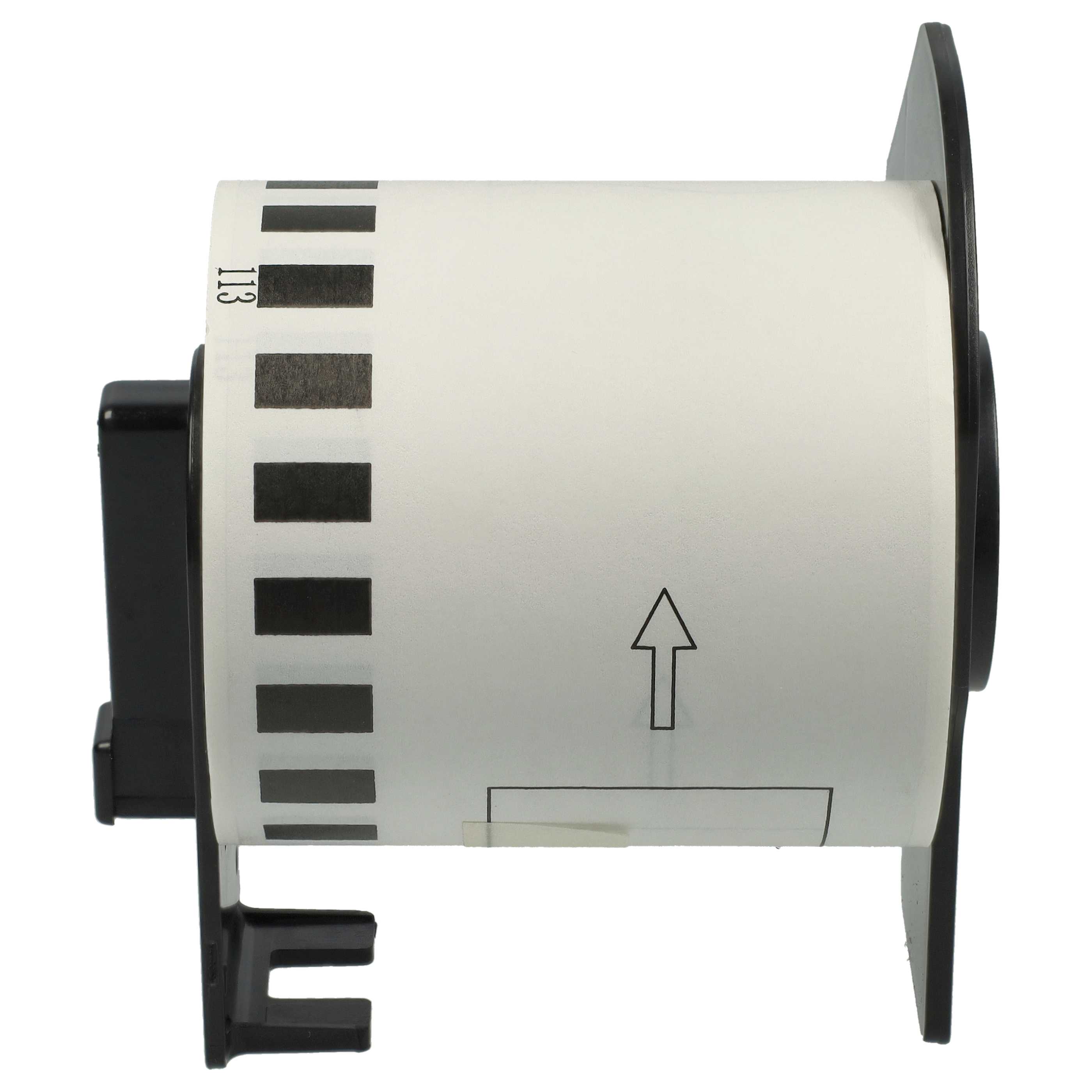 5x Label Roll replaces Brother DK-22113 Labeller - Self-Adhesive 62 mm x 15.24 m + Holder