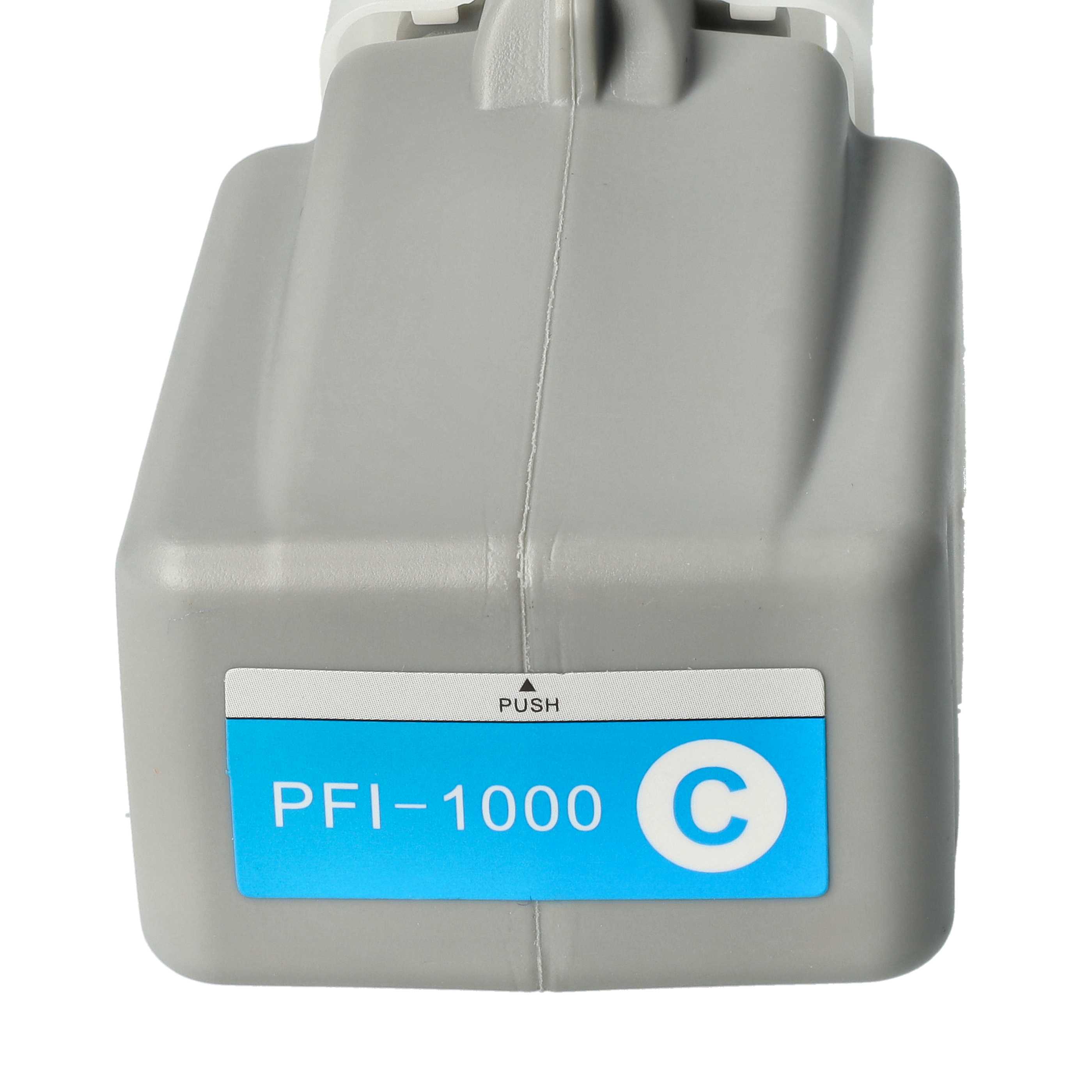 Ink Cartridge as Exchange for Canon PFI-1000C, PFI-1000 C for Canon Printer - Cyan 80 ml + Chip