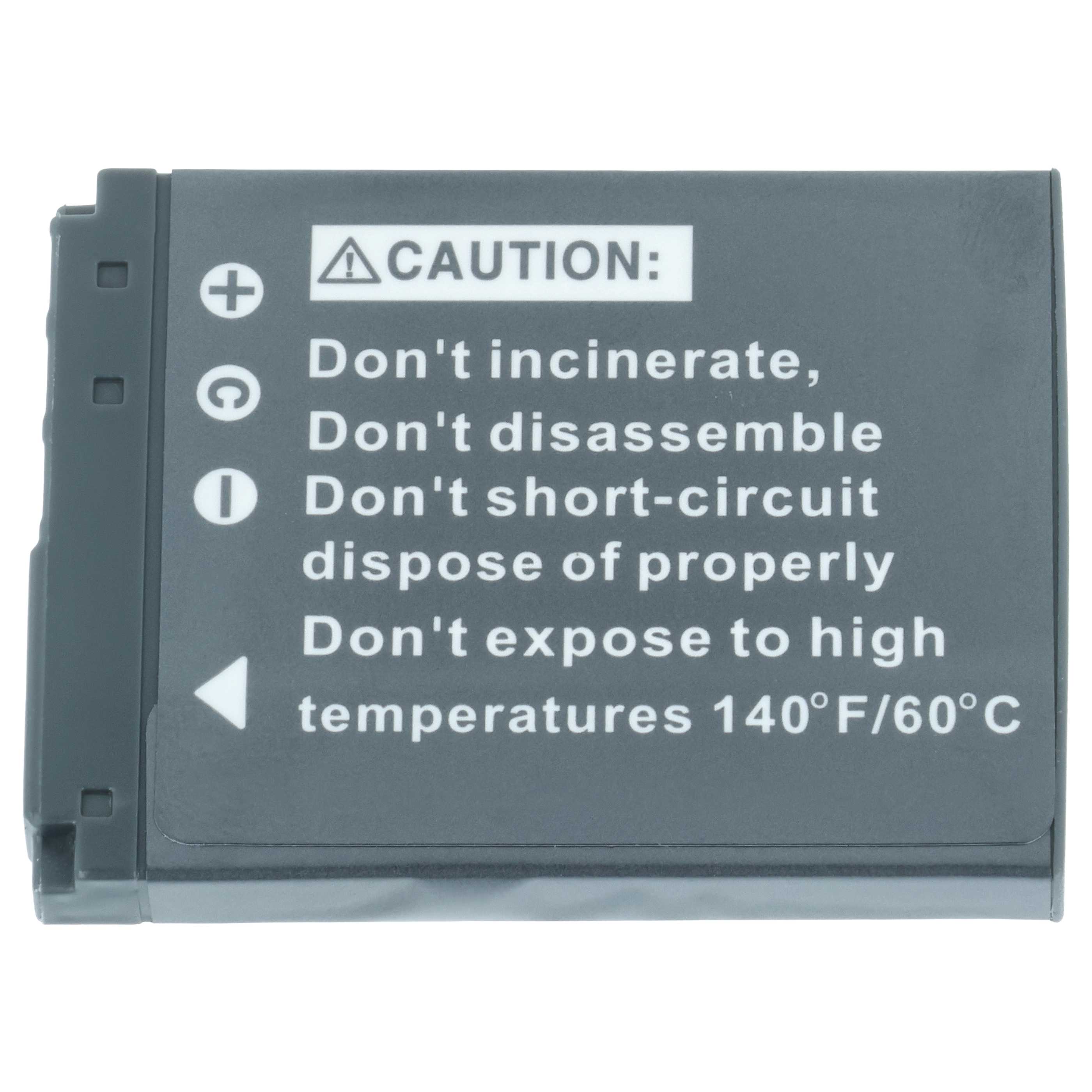 Battery replaces Sony NP-BD1, NP-FD1 - 500mAh, 3.6V, Li-Ion