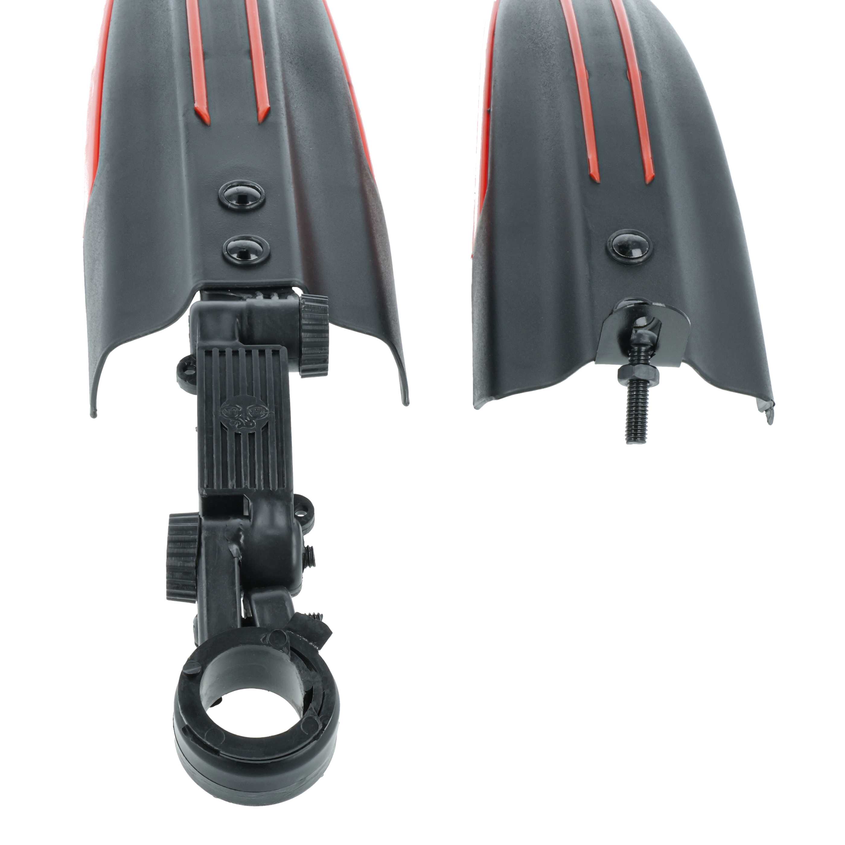 2x Mud Guard for Front Wheel, Back Wheel suitable for Mountain Bikes with 24/26" Tyres - black / red