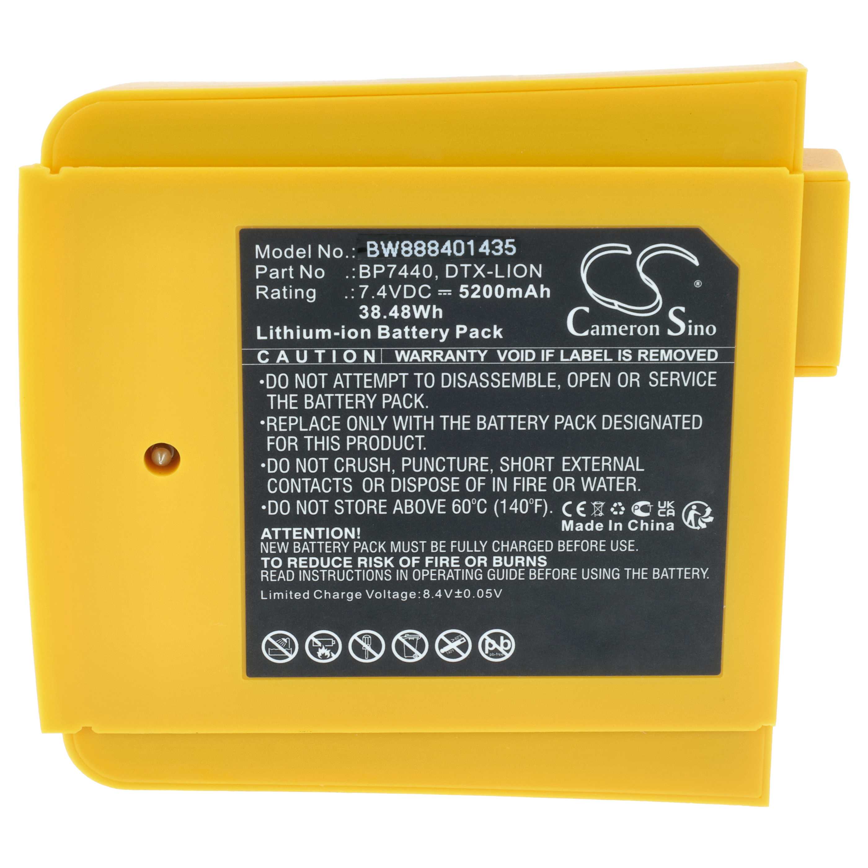 Messtechnik-Akku als Ersatz für Fluke DTX-LION, BP7440 für Fluke - 5200mAh 7,4V Li-Ion