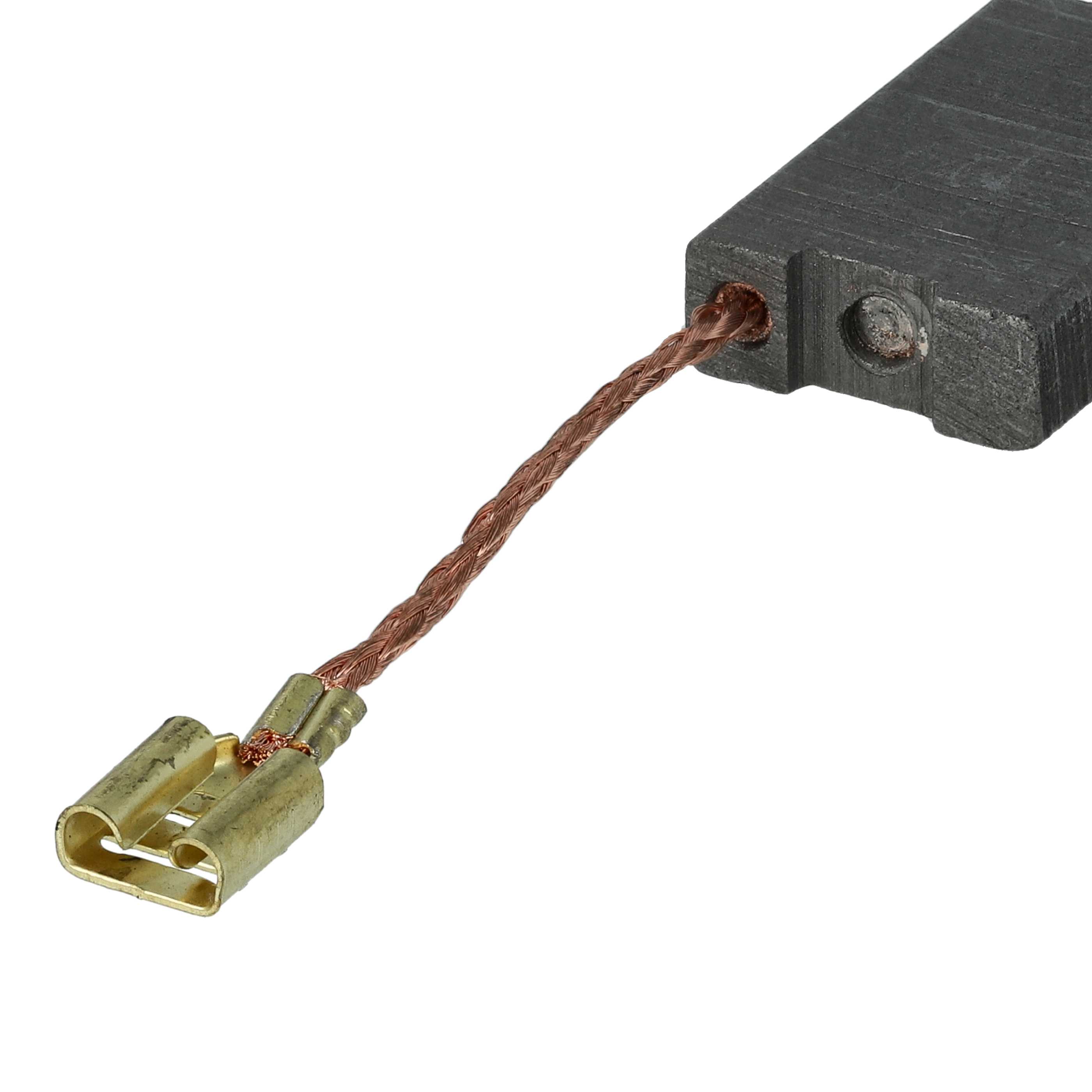 2x Szczotka węglowa zam. Bosch 1617000750 + płaska wsuwka, 6,2 x 15,9 x 26,1 mm