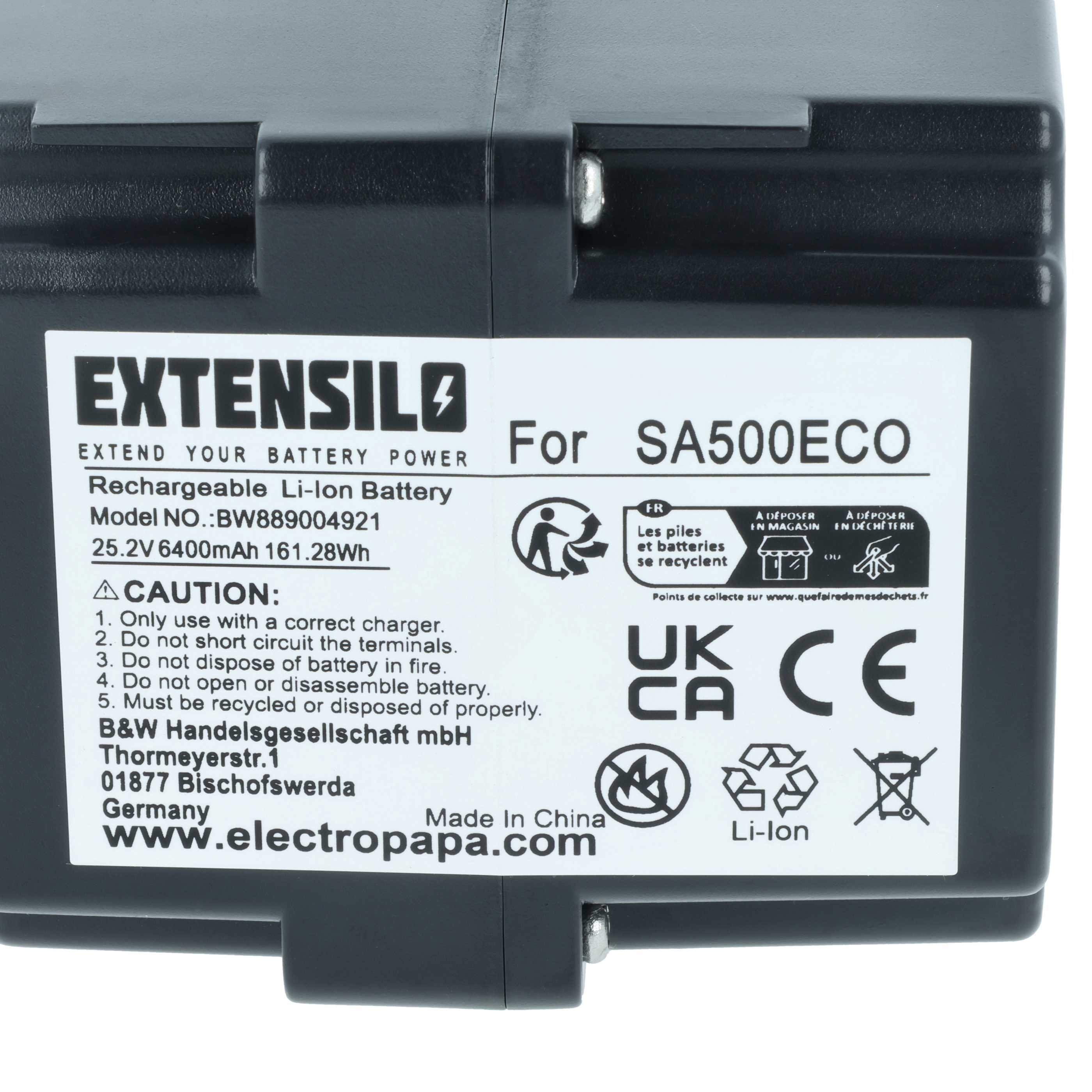 Akku 25,2V als Ersatz für Yard Force 862601, 862615, 862617, 862618, 0862622, 0862622001 - 6,4 Ah Li-Ion