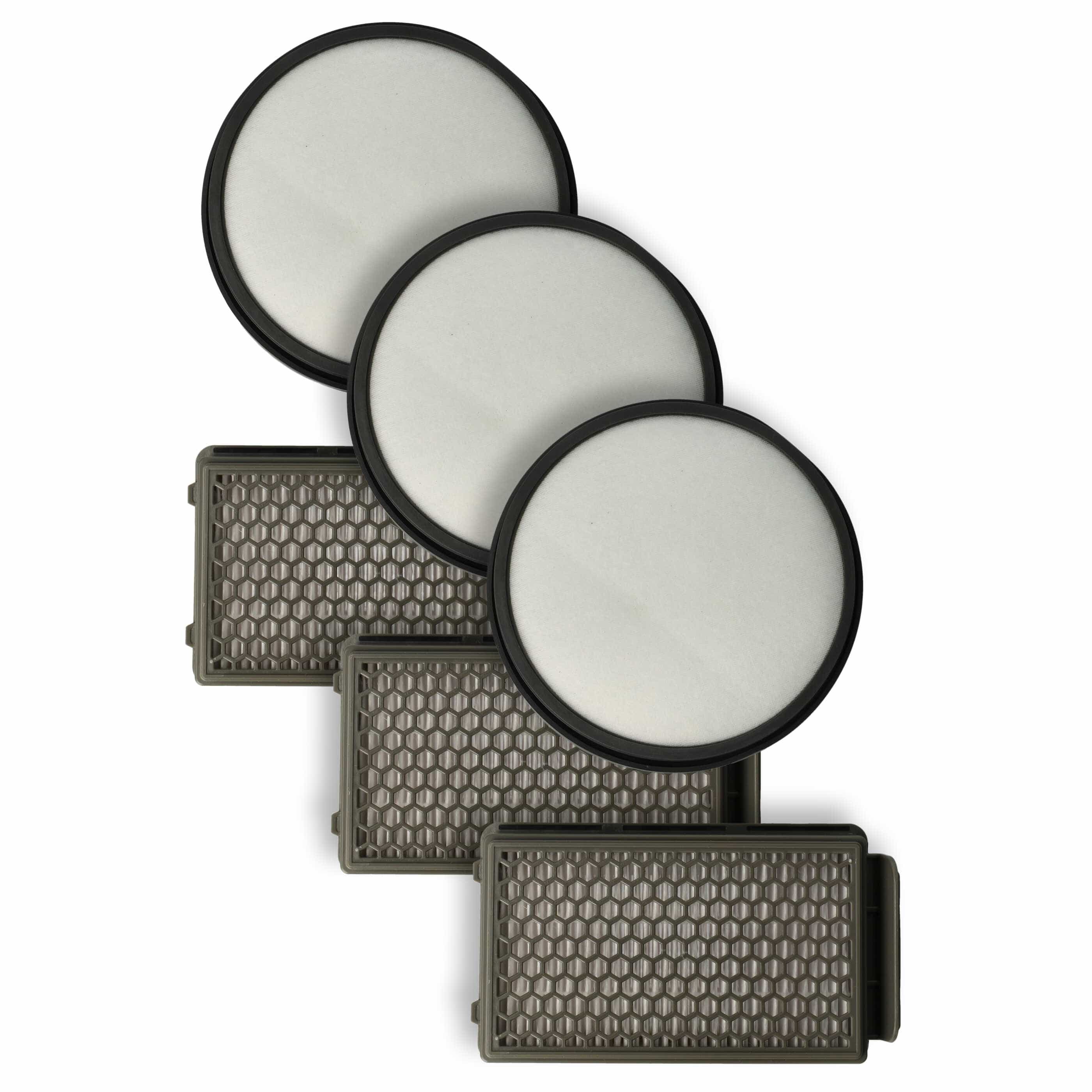 3x Filter Set replaces Rowenta ZR005901 for Moulinex Vacuum Cleaner - Vacuum Cleaner Filter Set