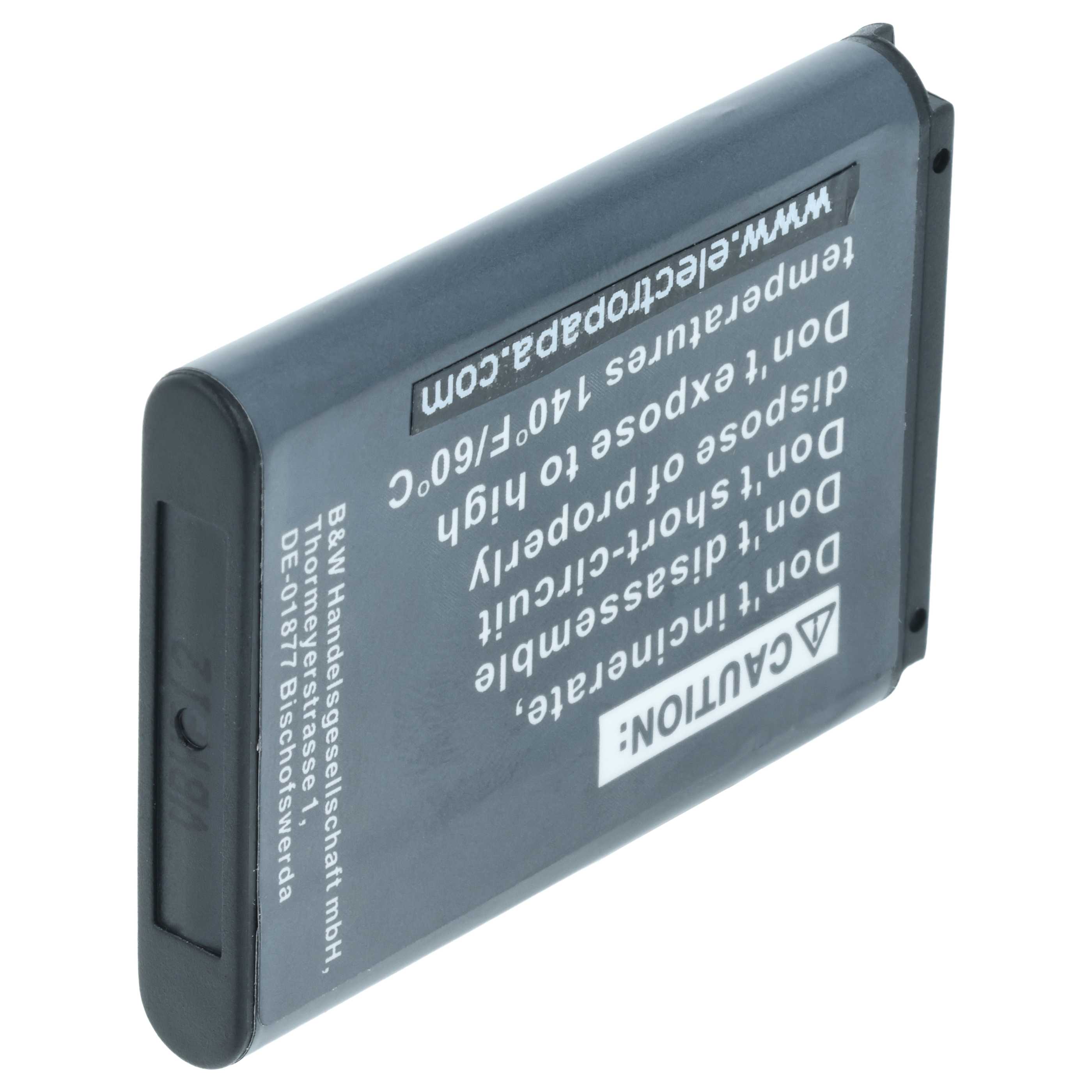 Batteria sostituisce Samsung SLB-1137d per fotocamera - 750mAh 3,6V Li-Ion