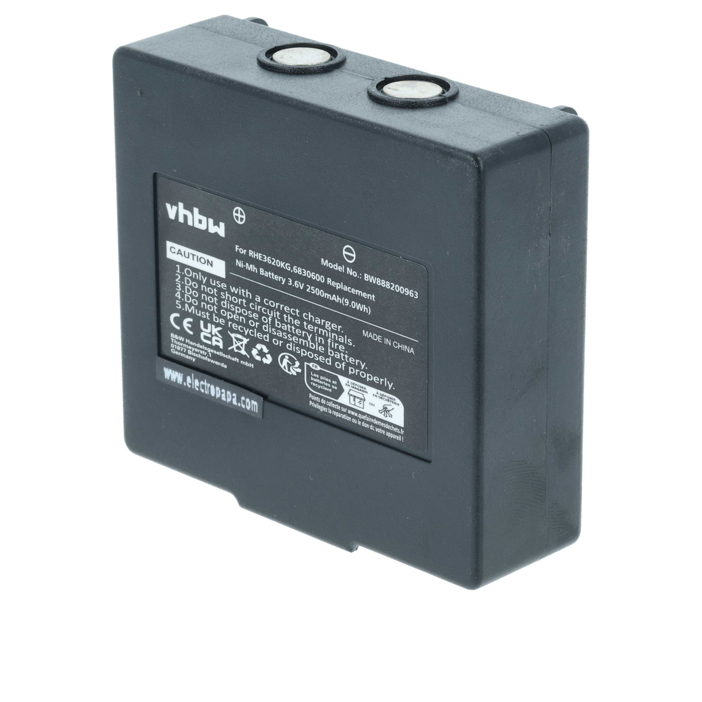 Akku (5 Stück) als Ersatz für Abitron KH68300990, EX2-22 Steuerung - 2500mAh 3,6V NiMH