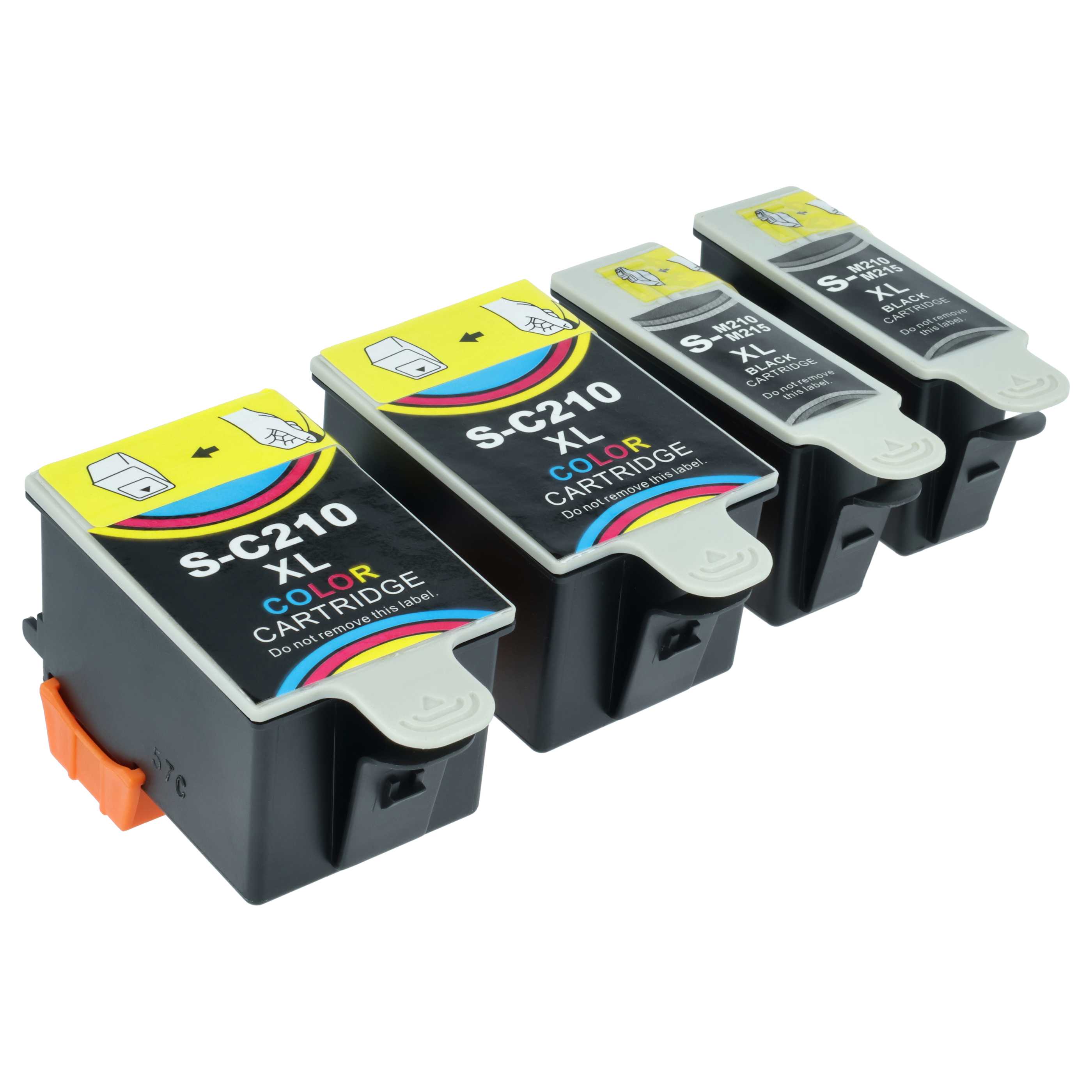4x Ink Cartridges replaces Samsung INK-M210, INK-M215 black, NK-C210 colour CJX-1000 Printer - B/C/M/Y