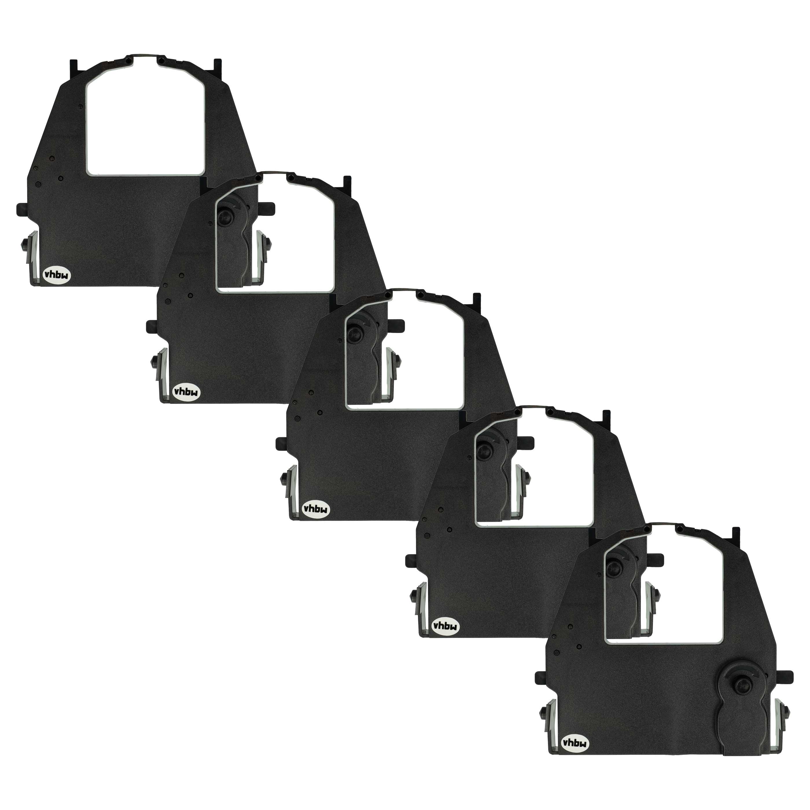 5x Ink Ribbon replaces Fujitsu 18490-DL 3700 for Fujitsu Dot Matrix, Receipt Printer etc. - Black
