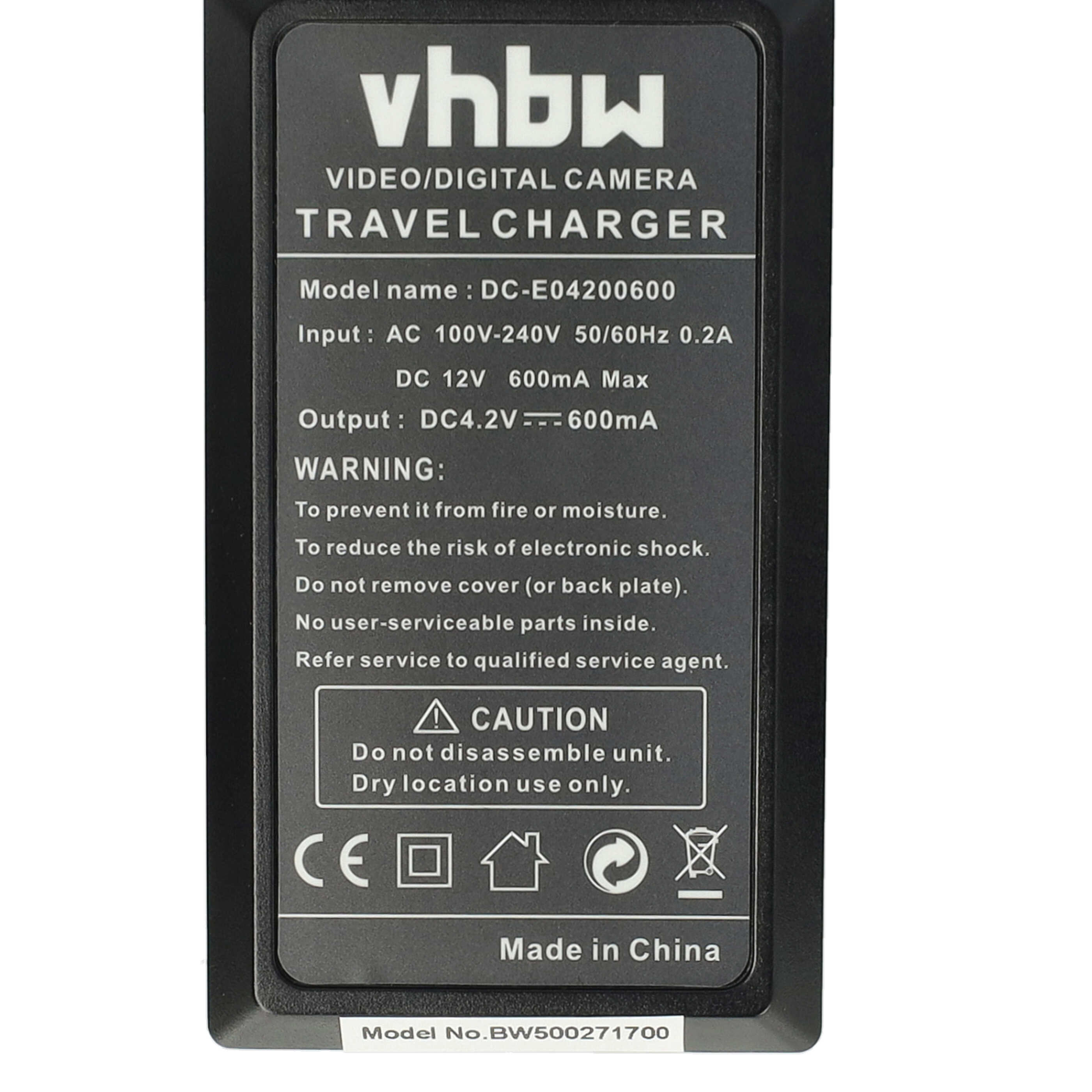 Battery Charger suitable for Creative Vado HD Pocket Video Cam Camera - 0.6 A, 4.2 V