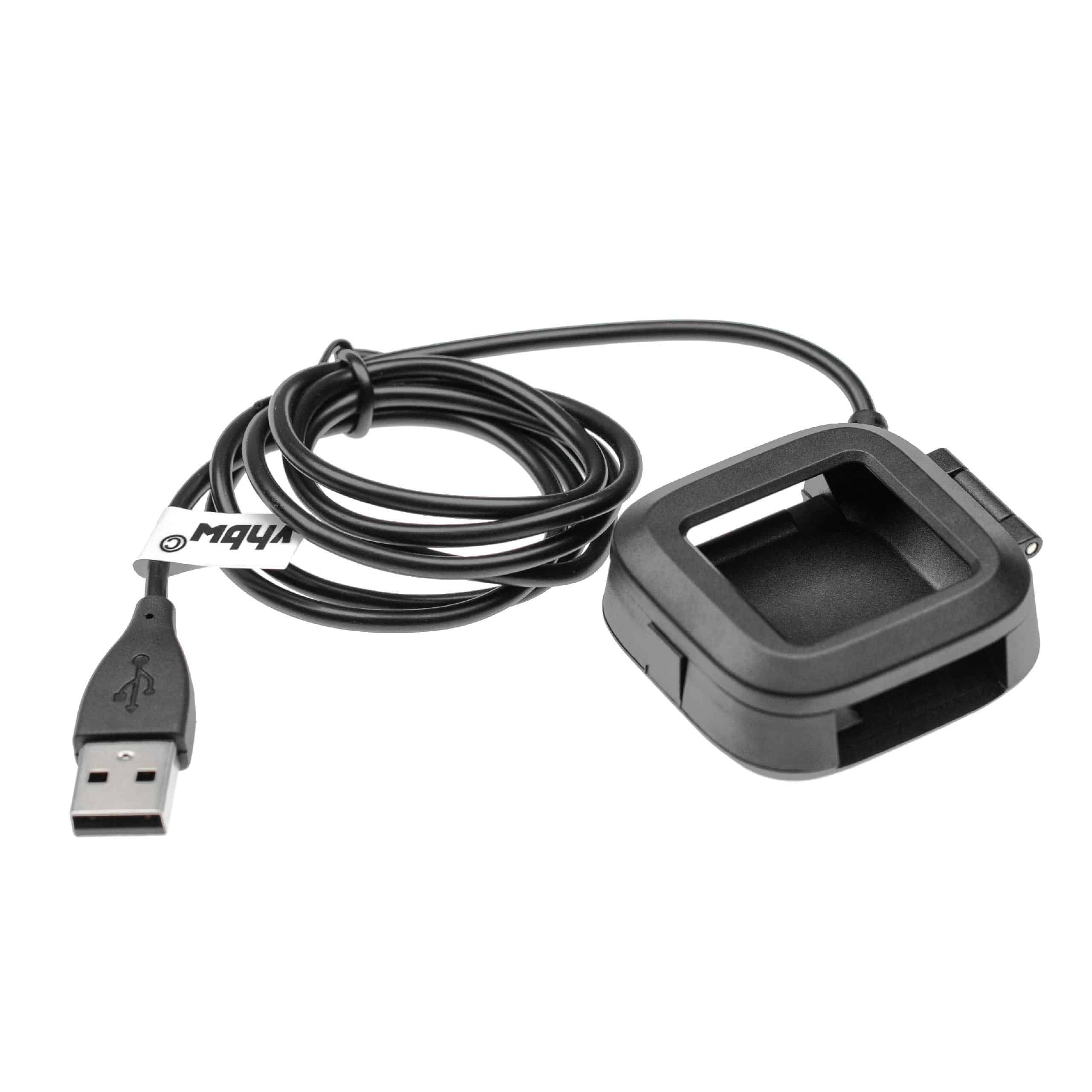 Cable de carga USB para smartwatch Fitbit Versa 2 - negro 100 cm