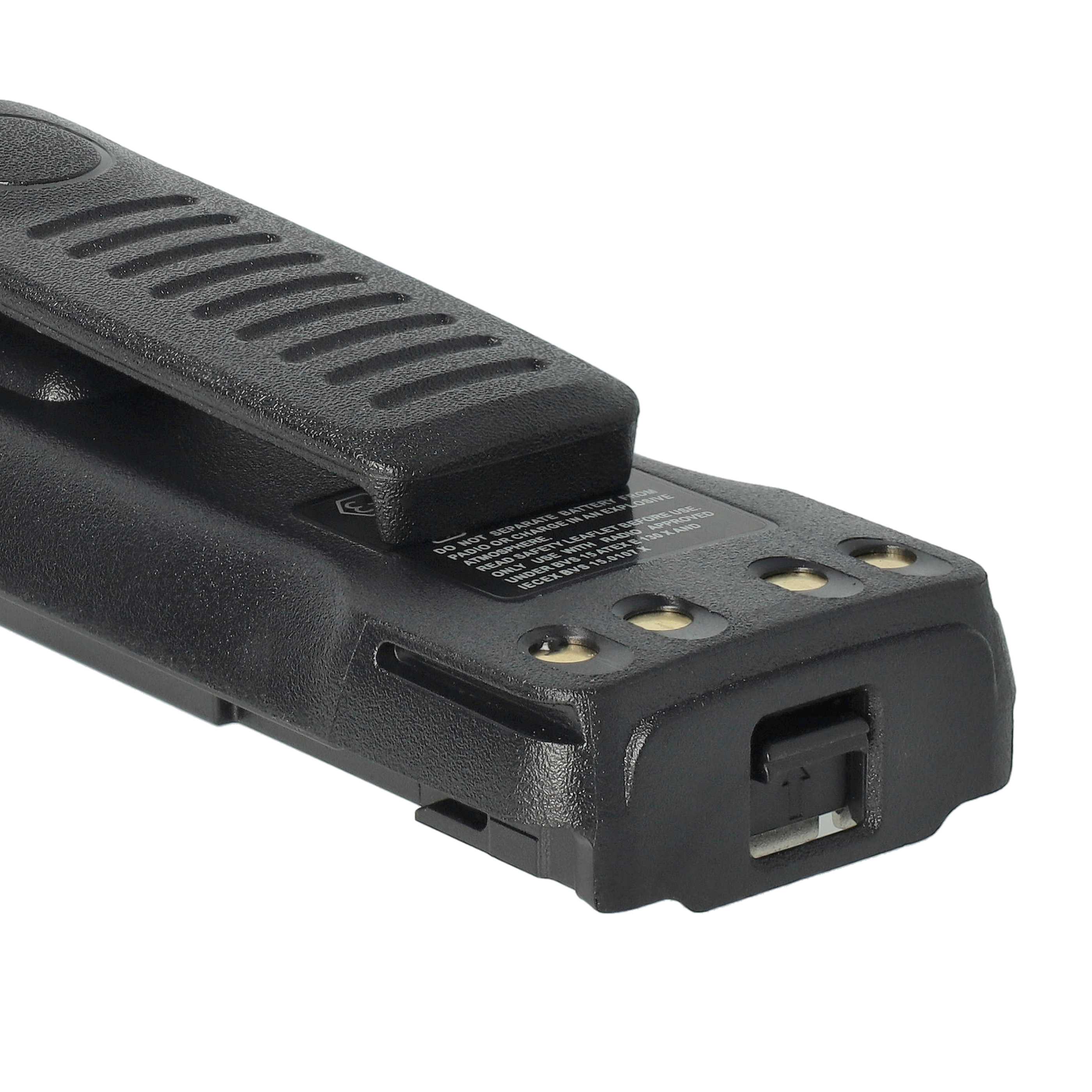 Radio 2x Battery replaces Motorola NNTN8570B, NNTN8570A, NNTN8570 - 1250 mAh 7.6 V Li-Ion + Belt Clip