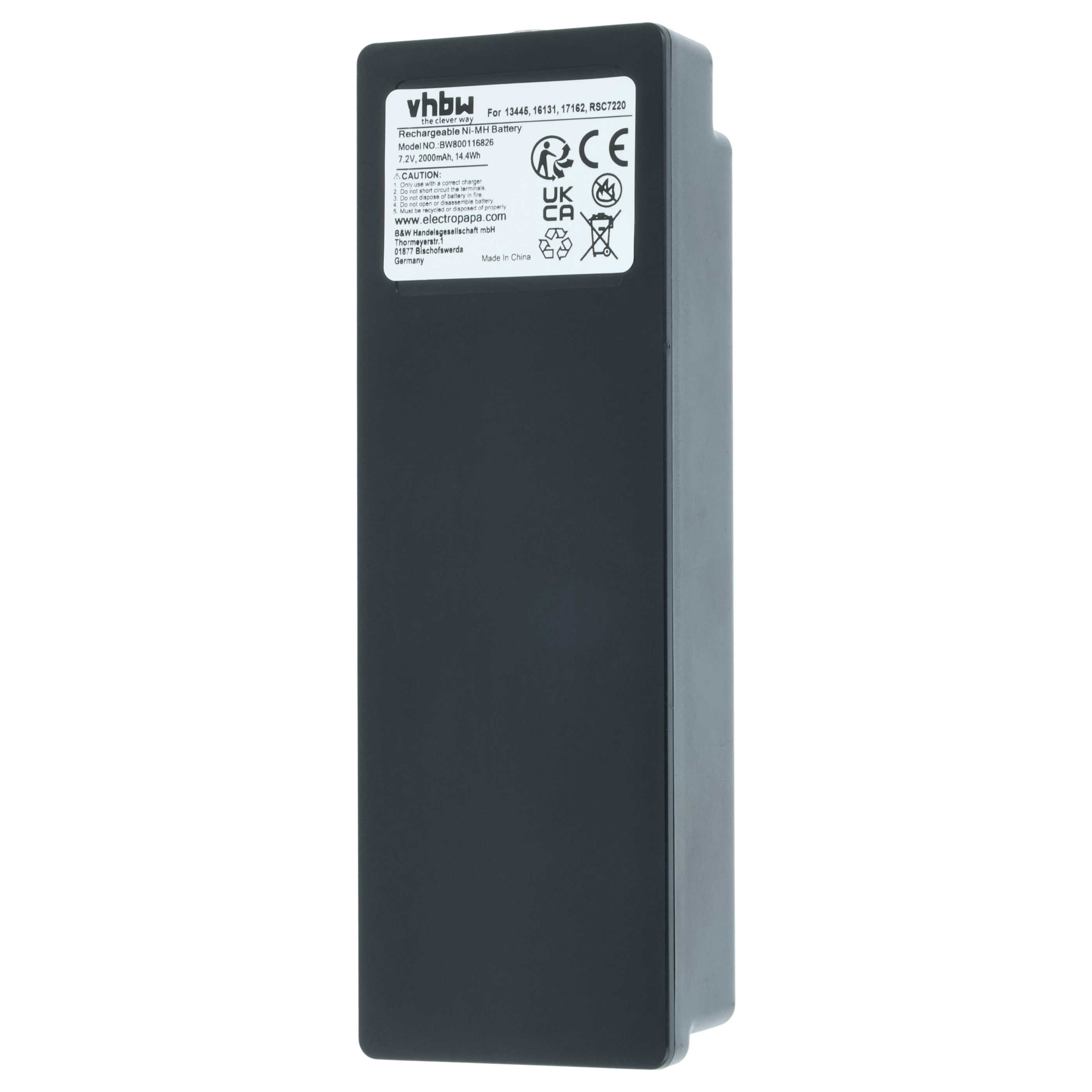 Batería reemplaza Palfinger Scanreco 17162, 1026, 708031757, 16131, 13445 sistema control - 2000mAh 7,2V NiMH