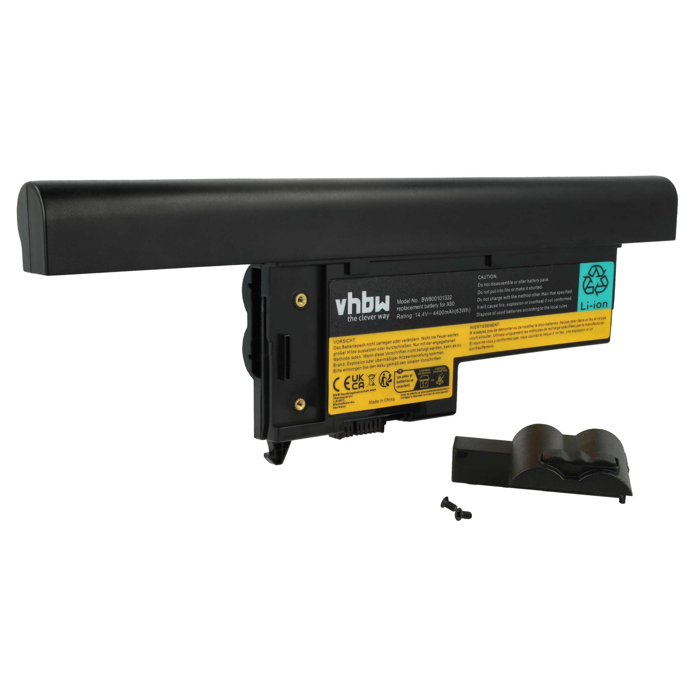 Batteria sostituisce Lenovo ASM 42t5261, 40Y7001, ASM 92P1170 per notebook Lenovo - 4400mAh 14,8V Li-Ion nero