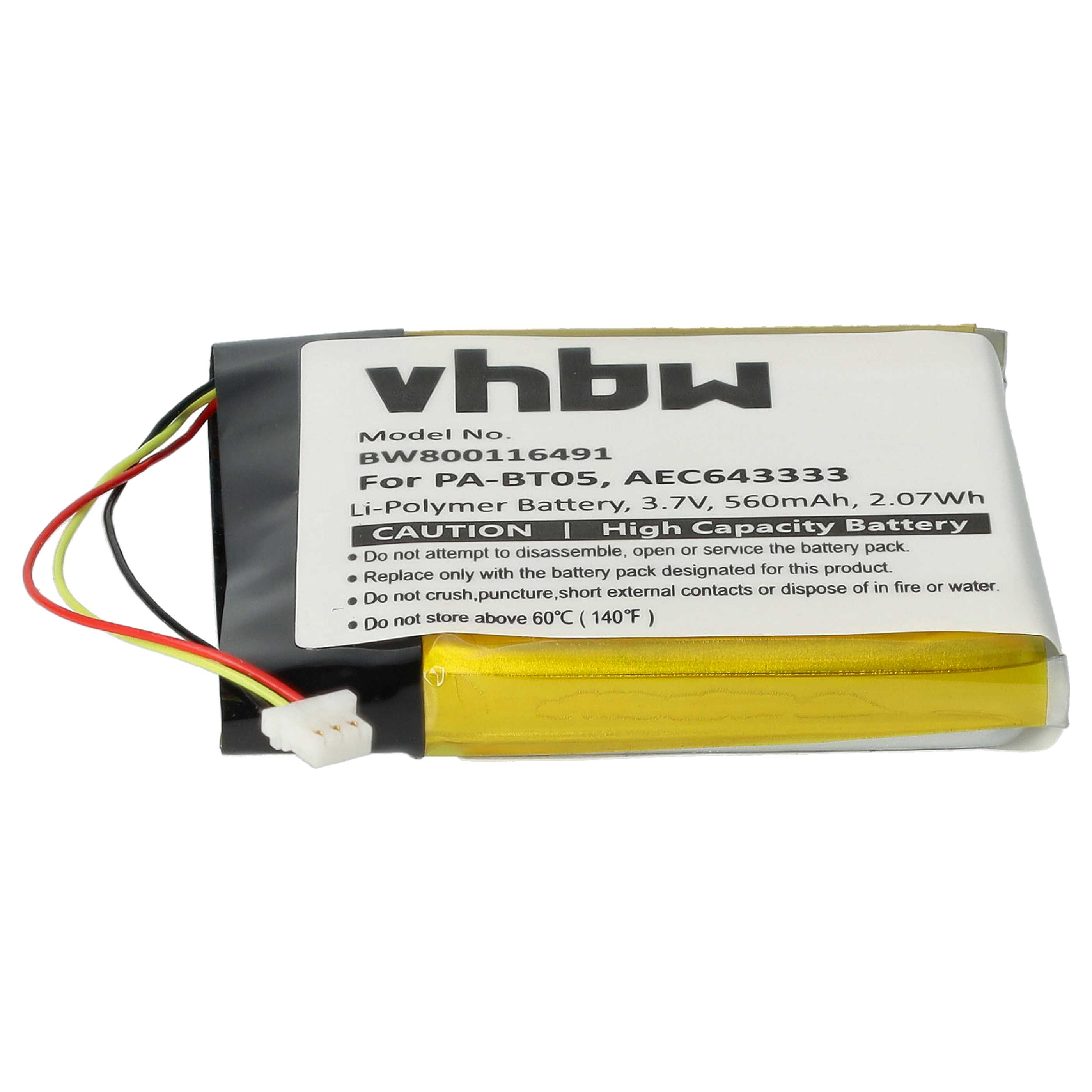 Akumulator do słuchawek bezprzewodowych zamiennik Beats PA-BT05, AEC643333 - 560 mAh 3,7 V LiPo
