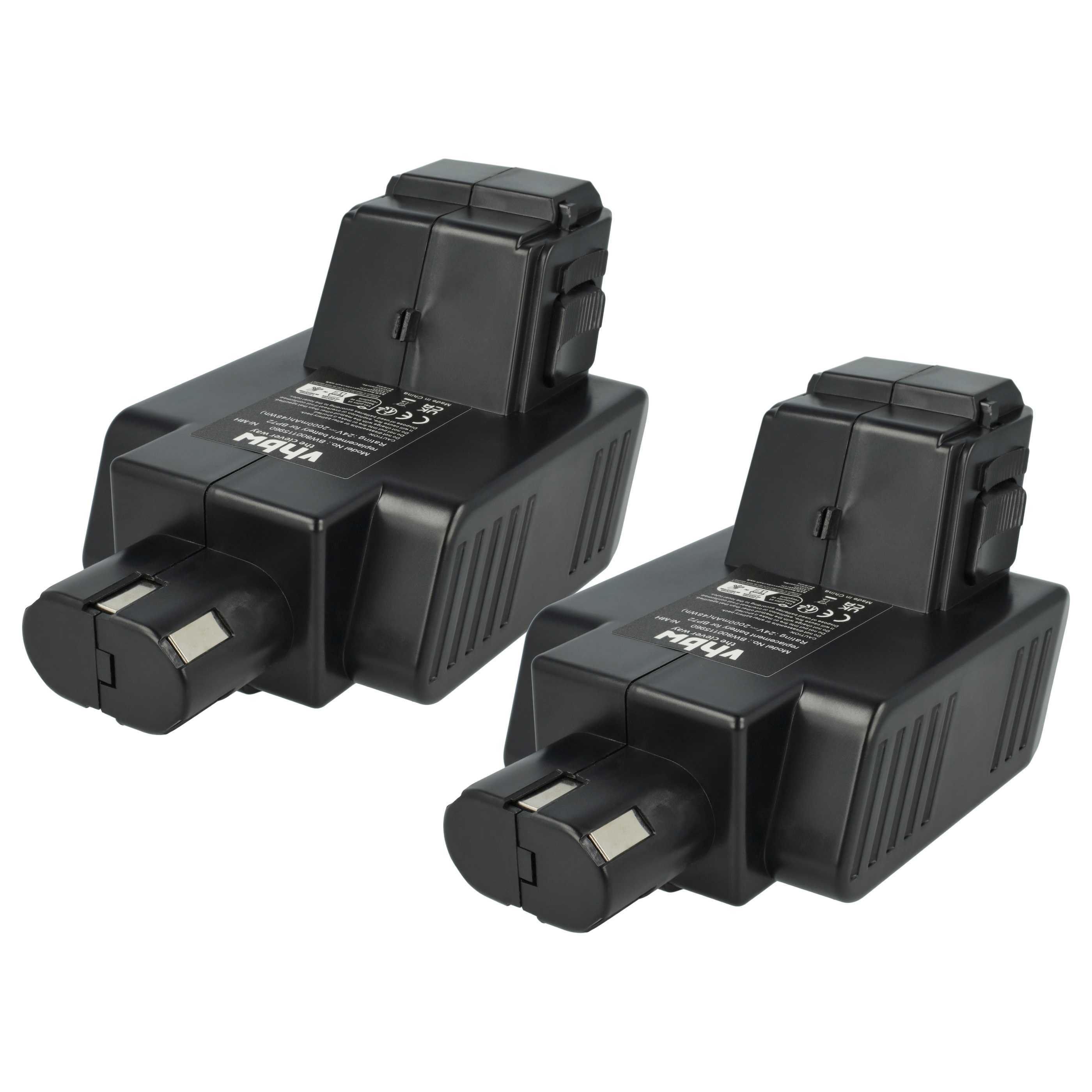 2x Battery replaces Hilti BP72, BP60, 331530, BP40 Electric Power Tool - 2000 mAh, 24 V, NiMH