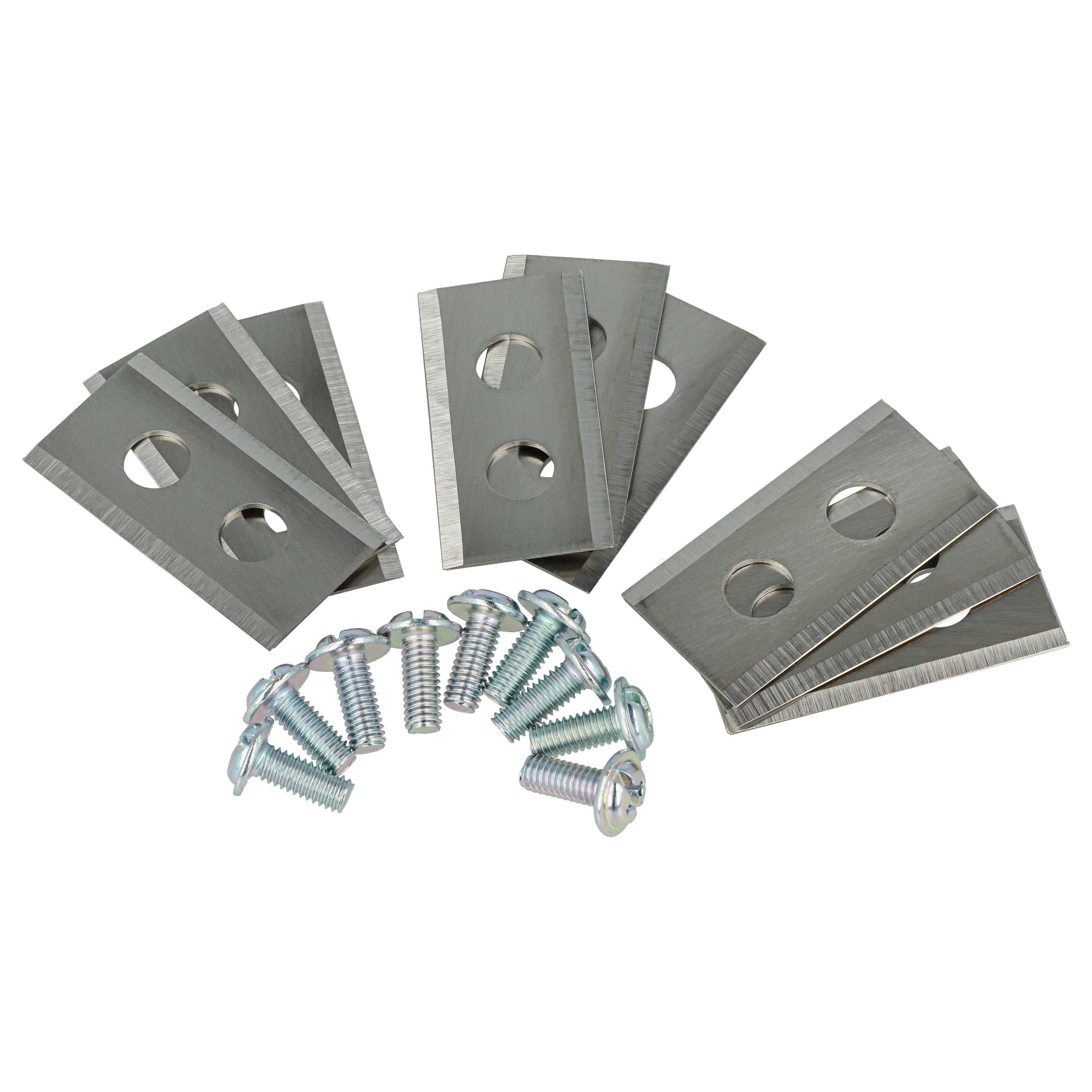 9x Exchange Blade replaces Worx WA0789 Cordless Lawnmower etc. - Steel, Silver