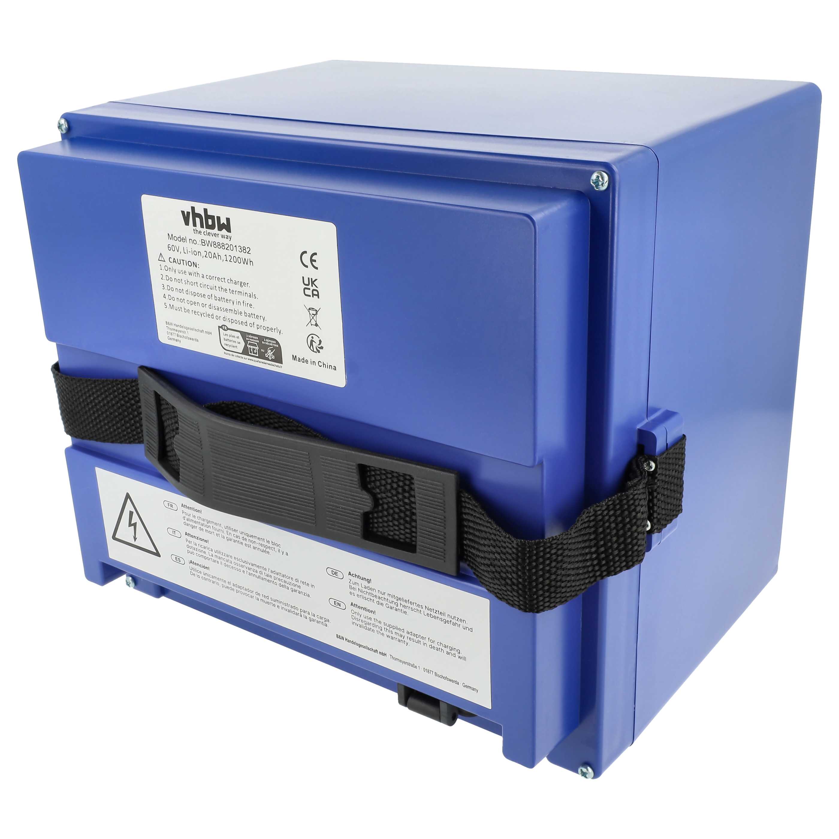 vhbw Batería para silla de ruedas eléctrica (20 Ah, 60 V, Li-Ion, incl. cargador)