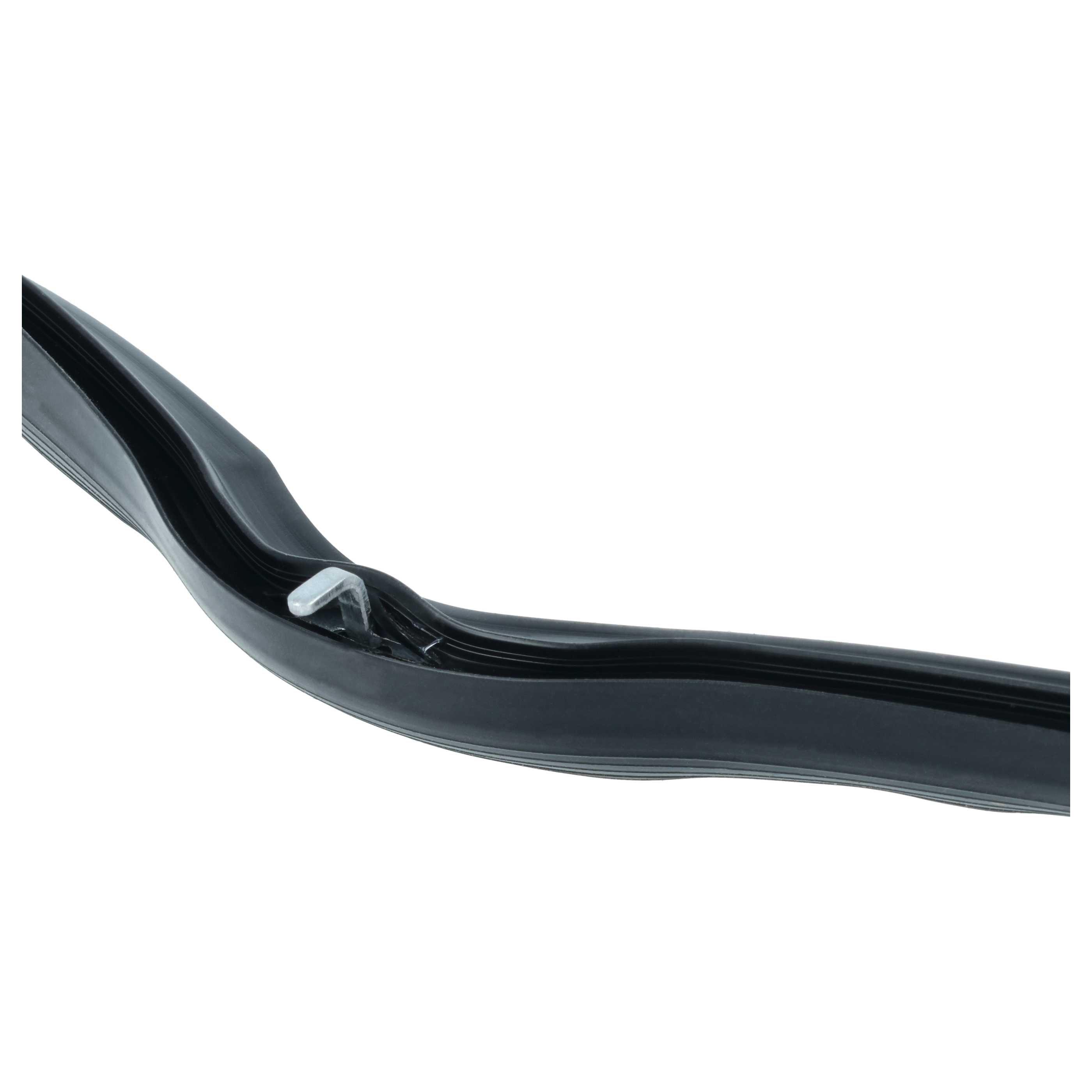 Backofen-Türdichtung mit Winkelhaken als Ersatz für AEG 387194510 für Zanussi u.a. 44 x 33 cm, Schwarz