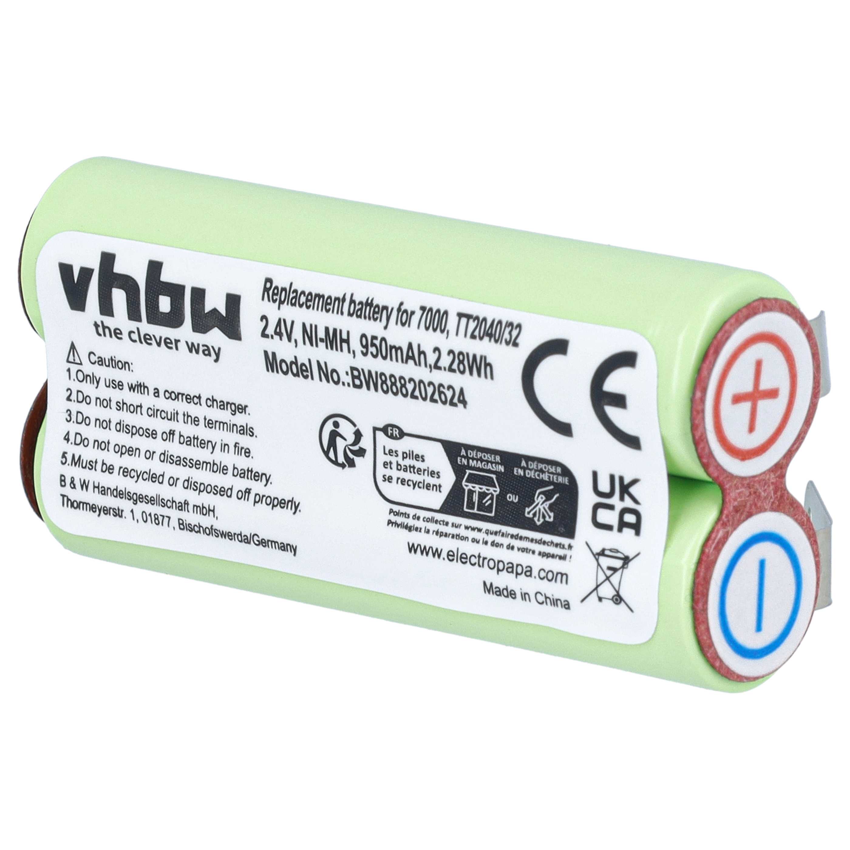 Akumulator do maszynki do strzyżenia Philips Bodygroom 5000, 7000 - 950 mAh 2,4 V NiMH