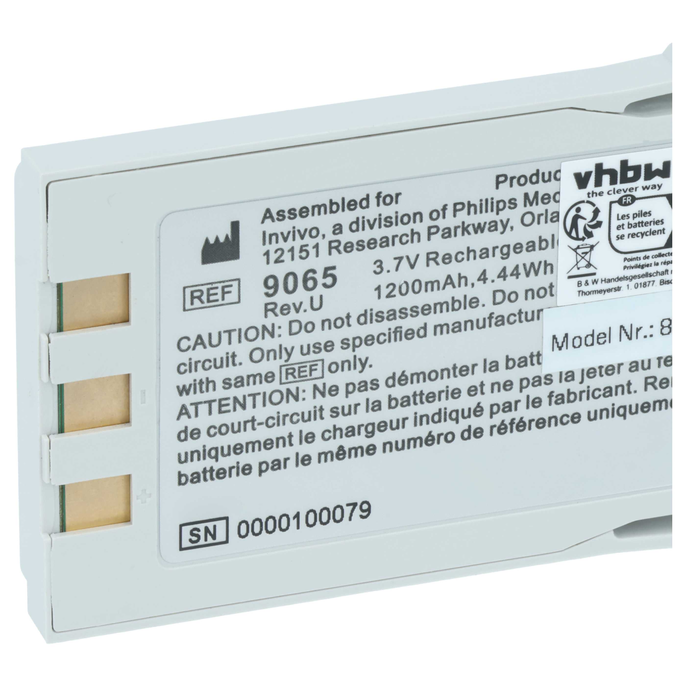 Akku als Ersatz für Philips 989803152881, M6480 für Philips - 1200mAh 3,7V Li-Ion