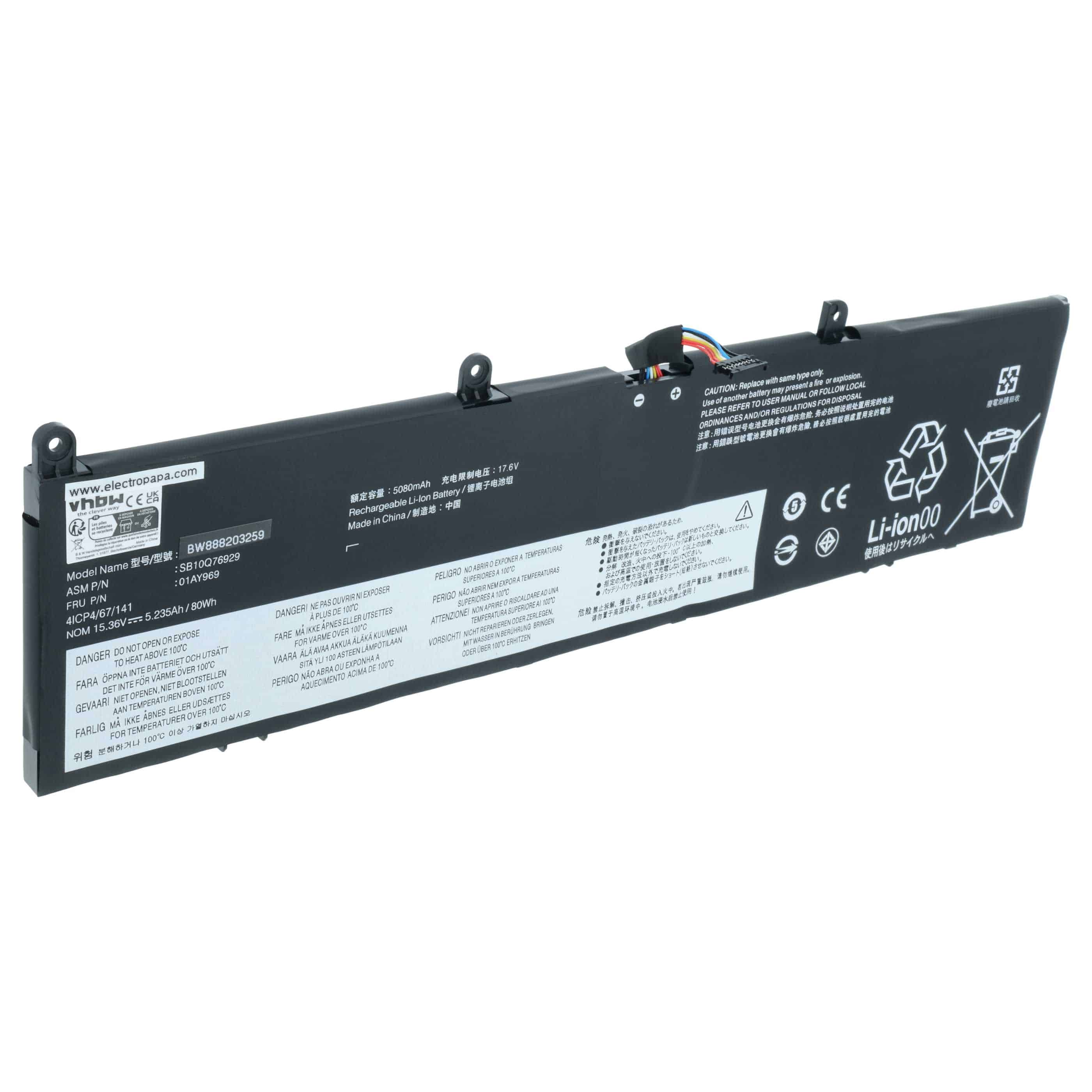 Akumulator do laptopa zamiennik Lenovo 4ICP4/67/141, 5B10W13898, 01AY969, 01AY968 - 5150 mAh 13,56 V LiPo