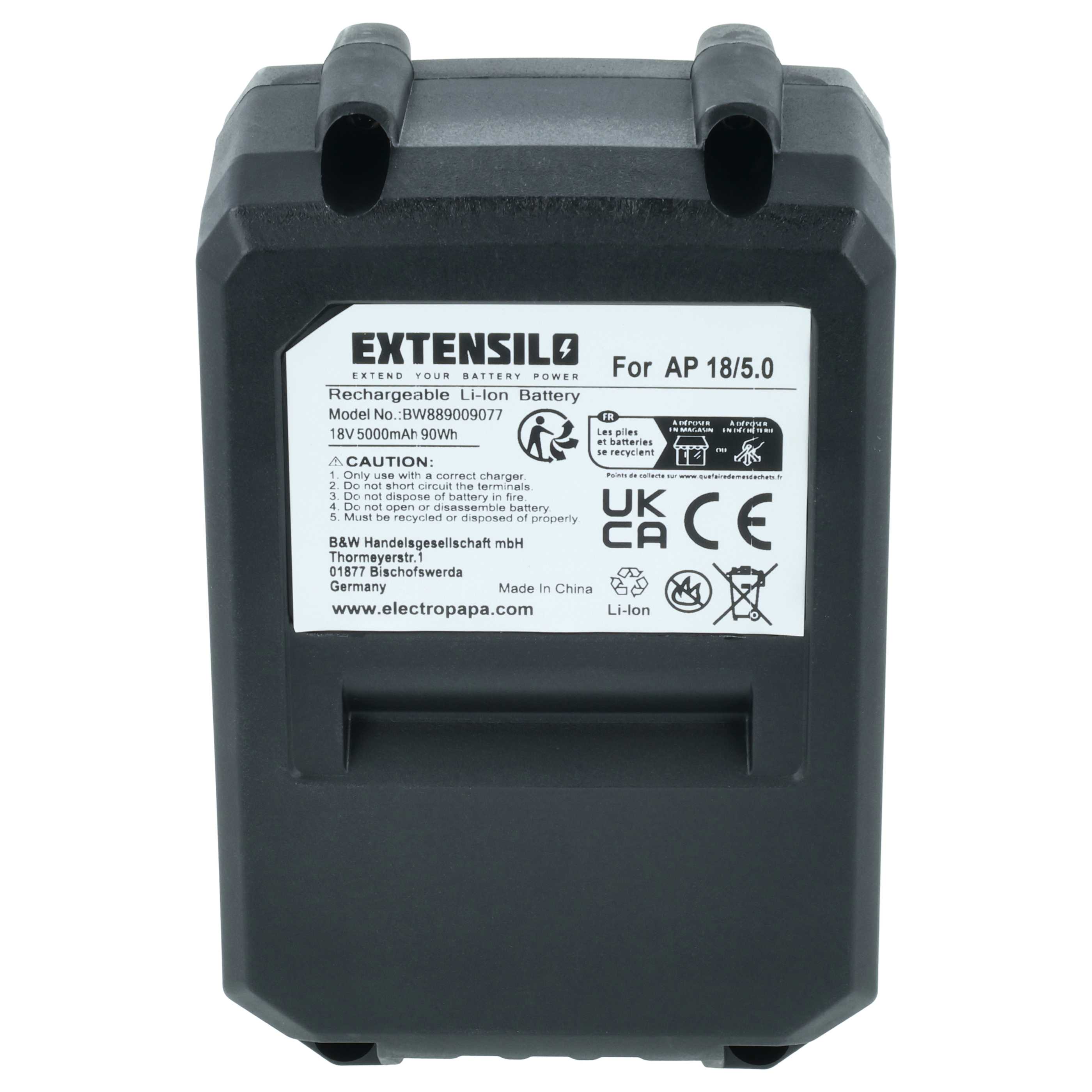 Akku 18V passend für Flex Lithium Power 18V - 5Ah, Li-Ion