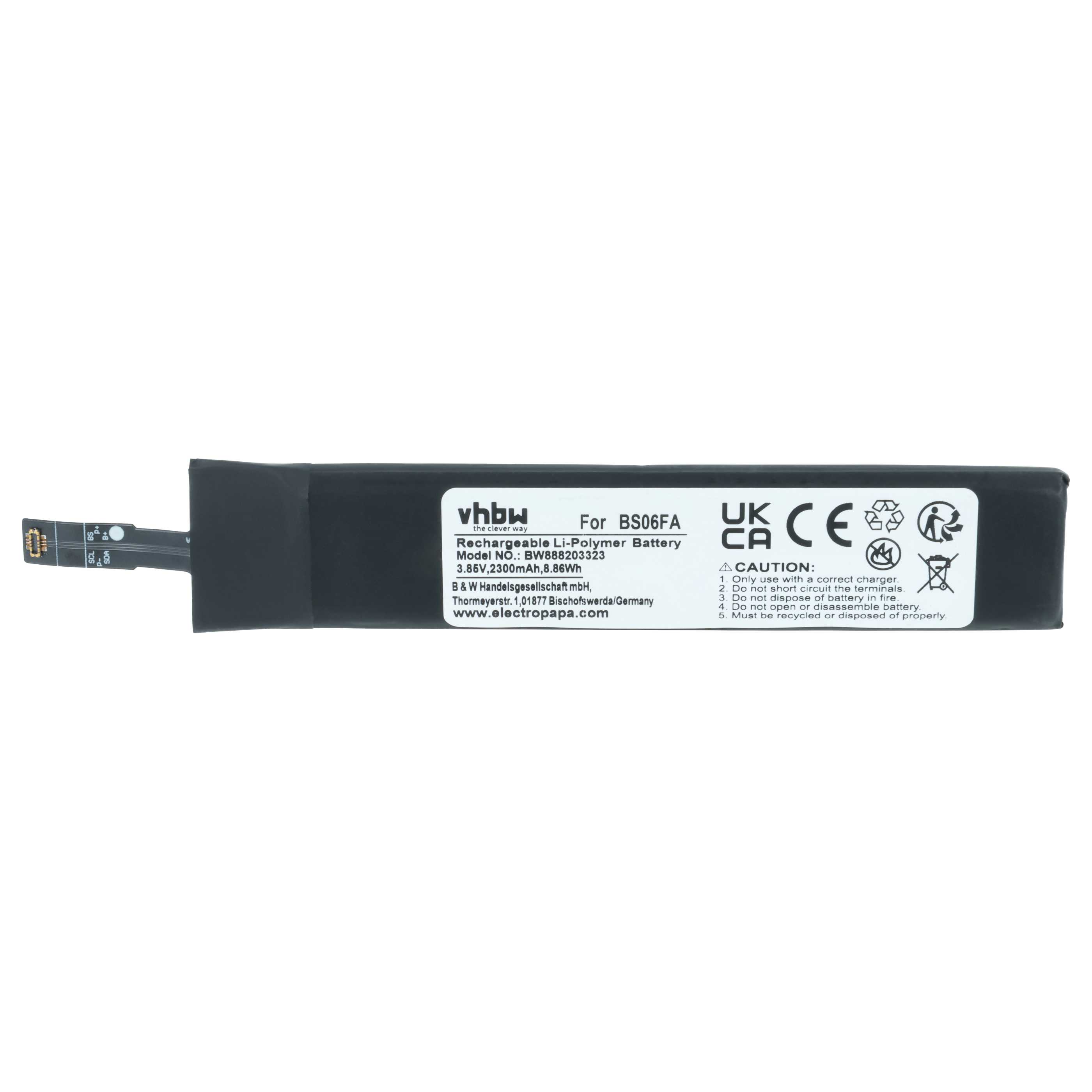 Batteria sostituisce Xiaomi BS06FA per cellulare - 2300mAh 3,85V Li-Poly 