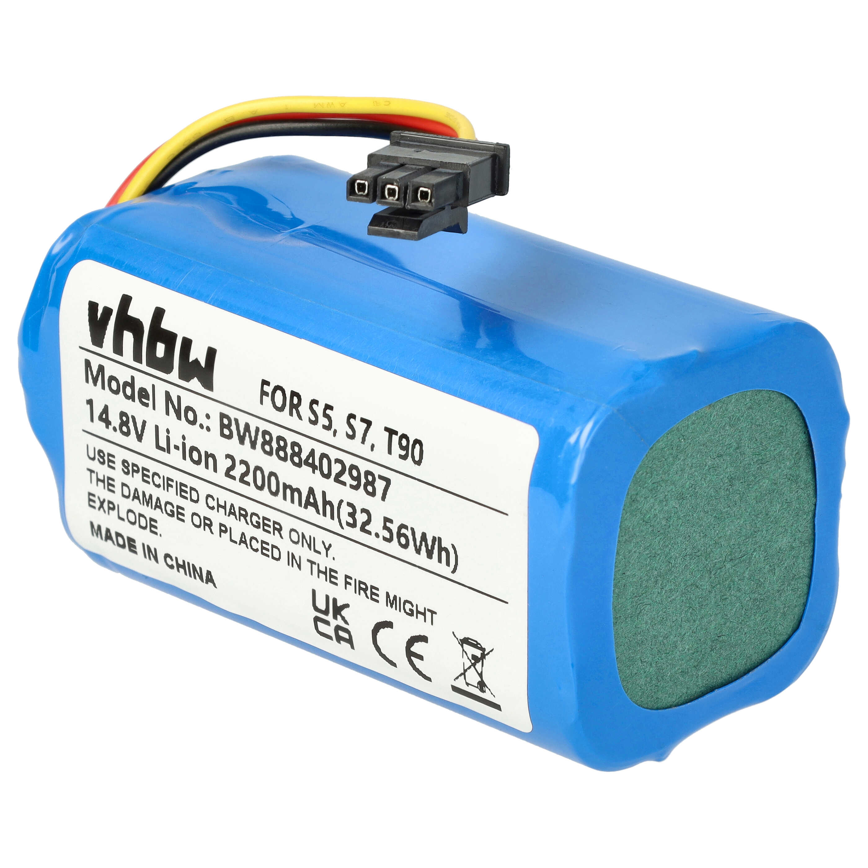 Battery replaces Qihoo M26-4S1P, INR18650 M264S1P, LR-PAS0638W-EU, 2ASP4-S5 for Qihoo 2200mAh, 14.8V, Li-Ion