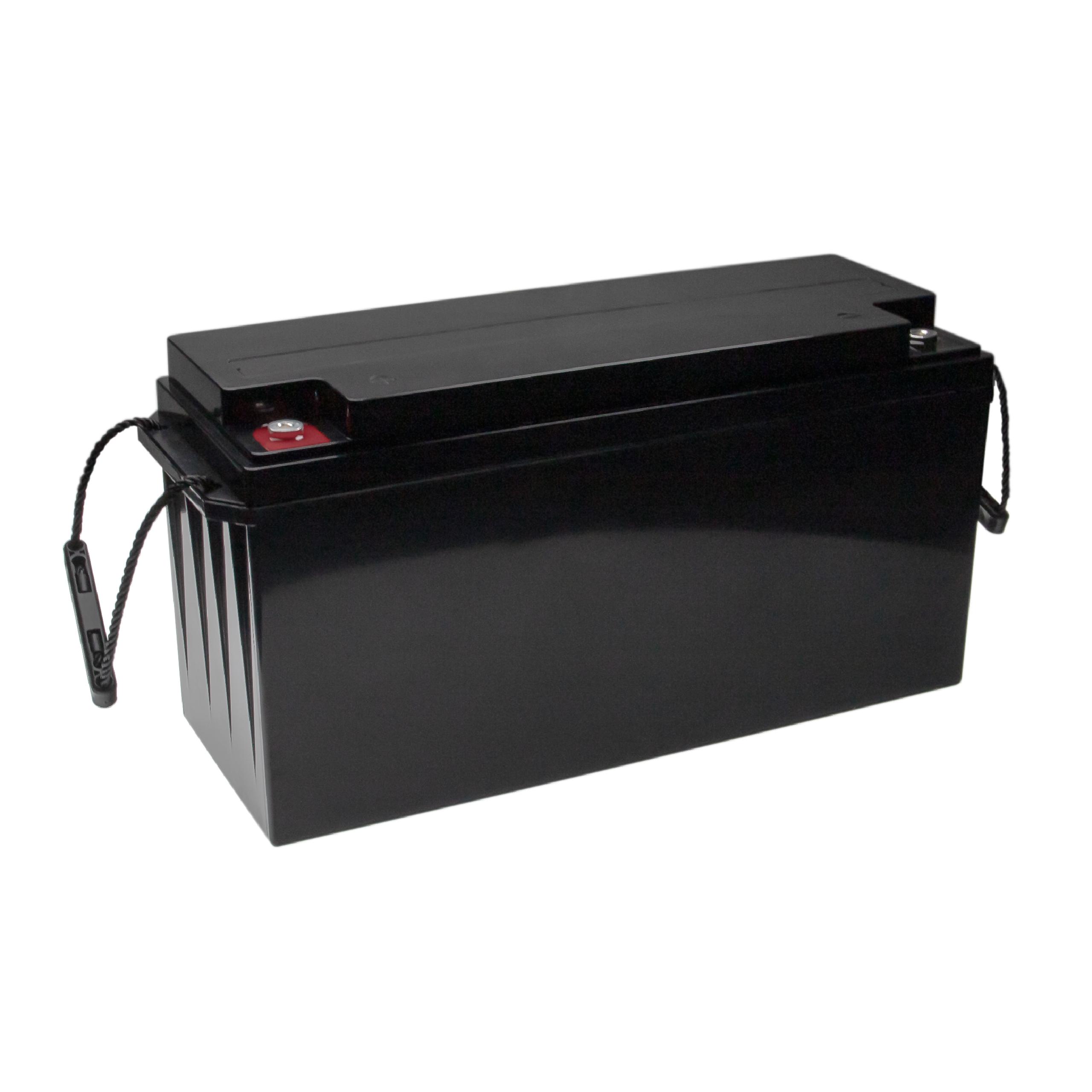 Bordbatterie Akku passend für Wohnmobil, Boot, Solaranlage - 150 Ah 12,8V LiFePO4, 150000mAh, schwarz