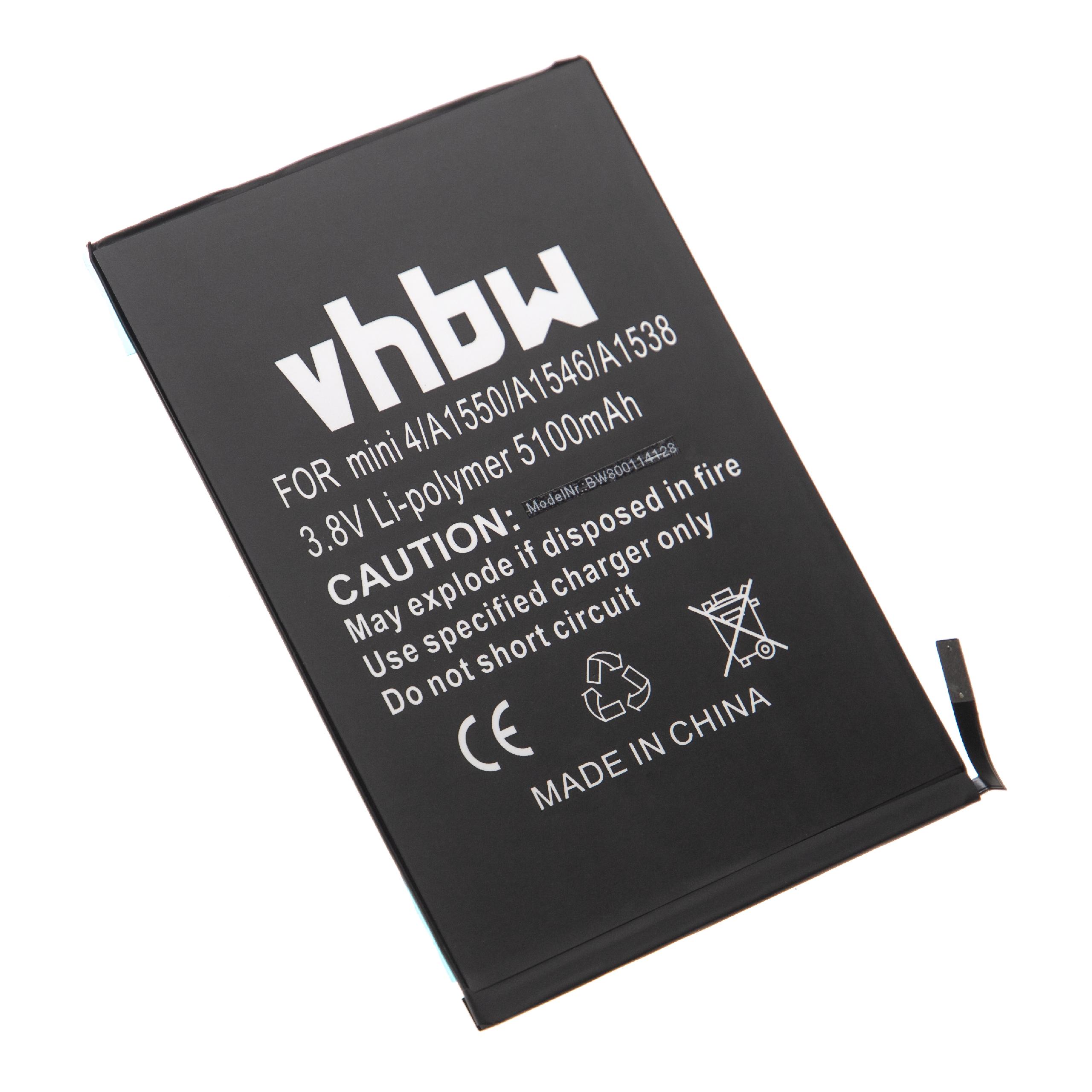 Tablet Battery Replacement for Apple A1546, 020-00297 - 5100mAh 3.8V Li-polymer