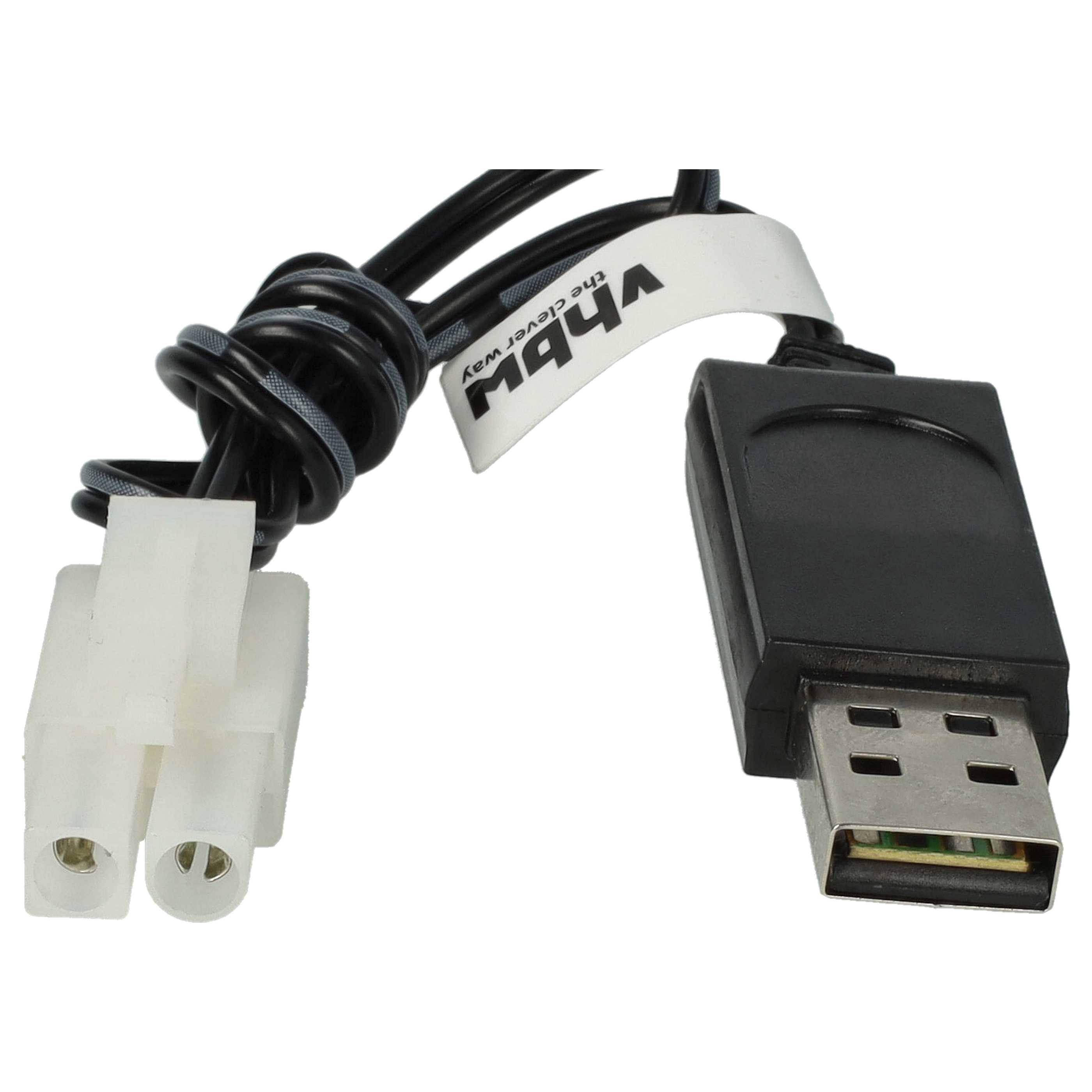 USB Charging Cable suitable for RC Batteries with Tamiya Connector, RC Model Making Battery Packs - 60 cm 9.6 