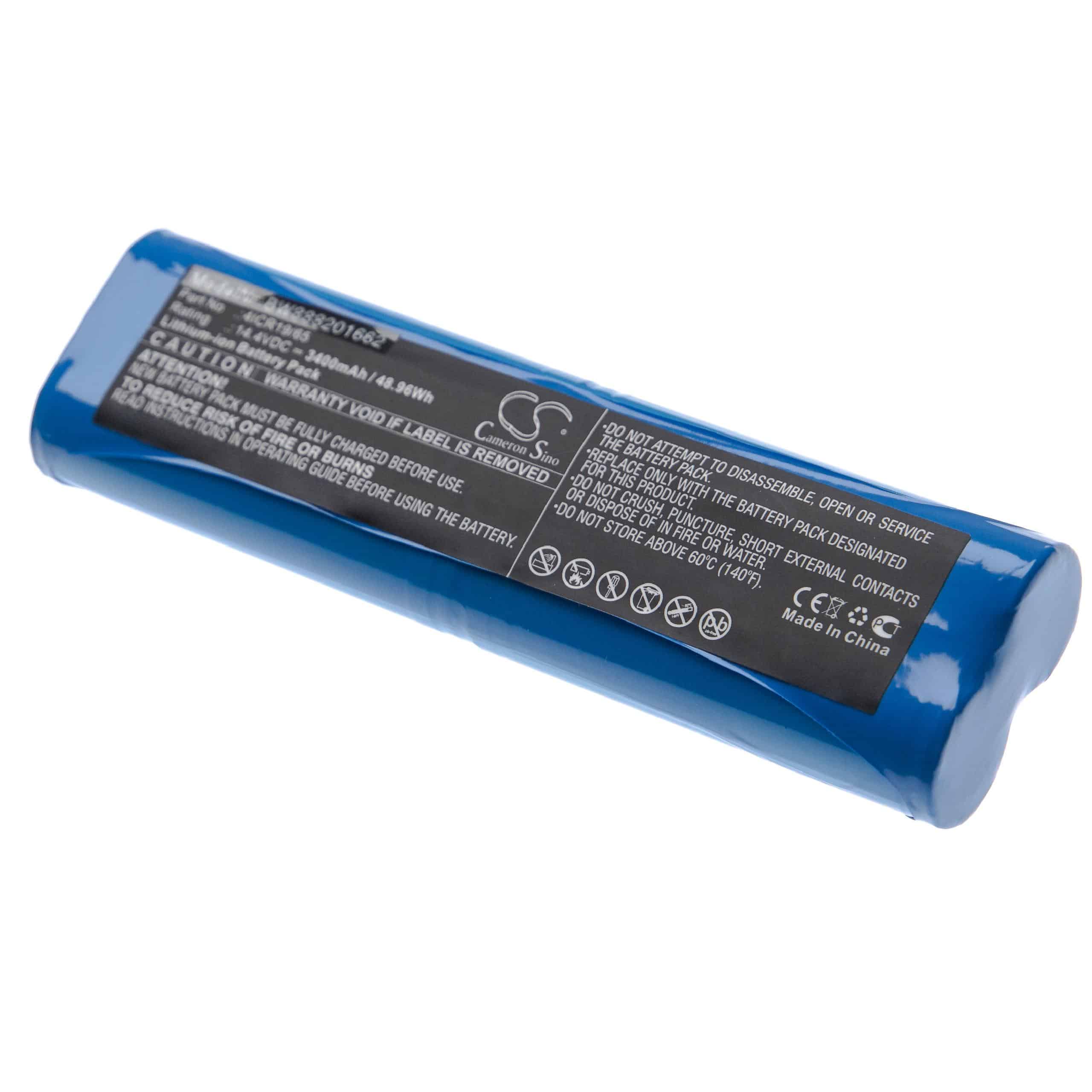 Batterie remplace Bissell 4ICR19/65 pour aspirateur - 3400mAh 14,4V Li-ion
