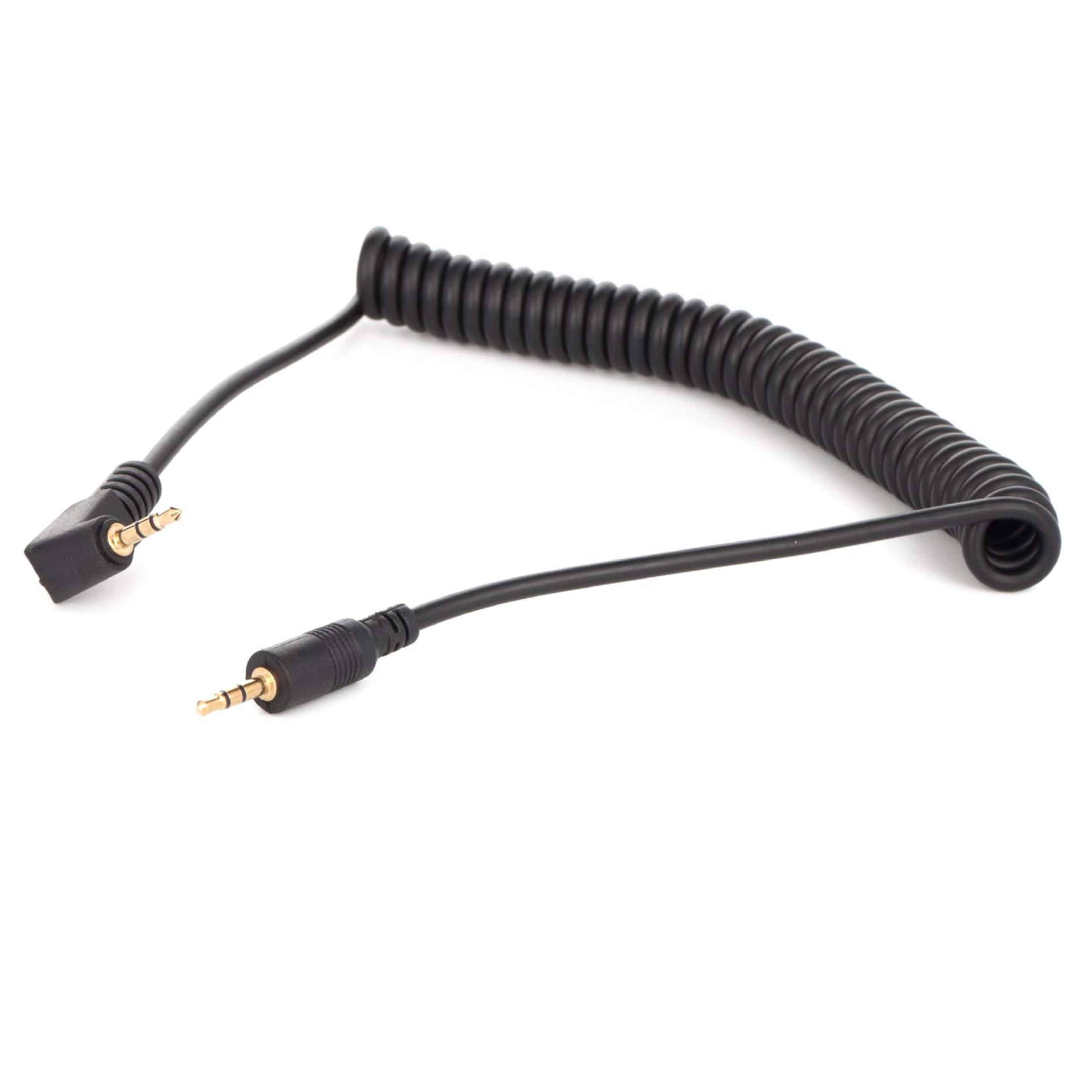 vhbw Cable e.g. for Pentax IST DL Camera, DSLR - Connecting Cable, 120 cm, Spiral Cord