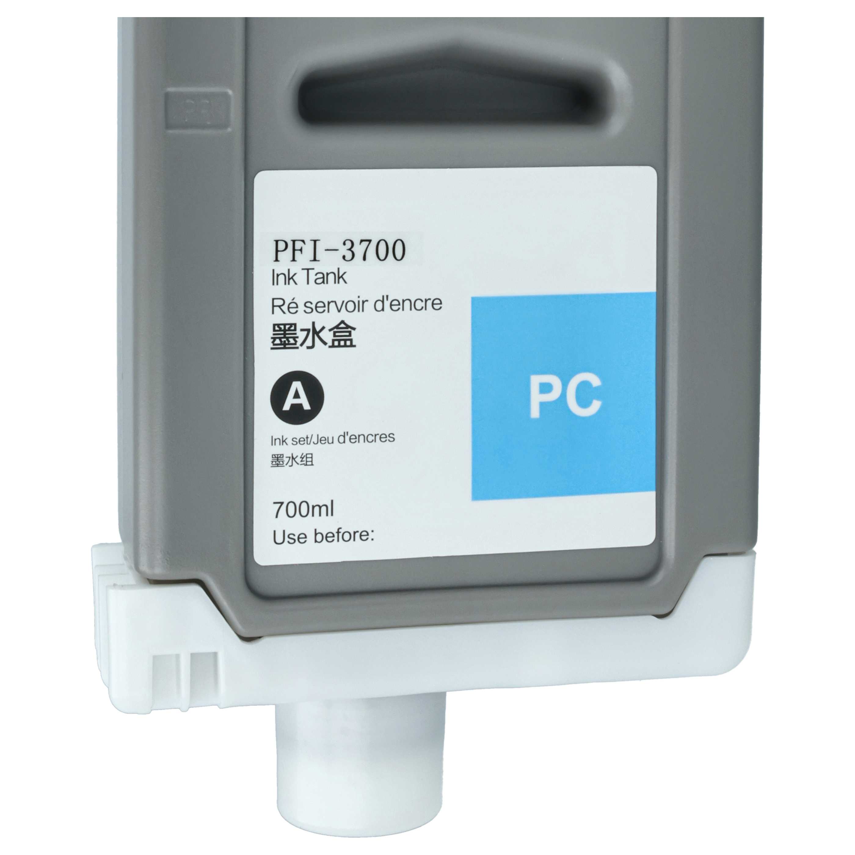 Ink Cartridge as Exchange for Canon PFI-3700 PC for Canon Printer - Photo Cyan 700 ml