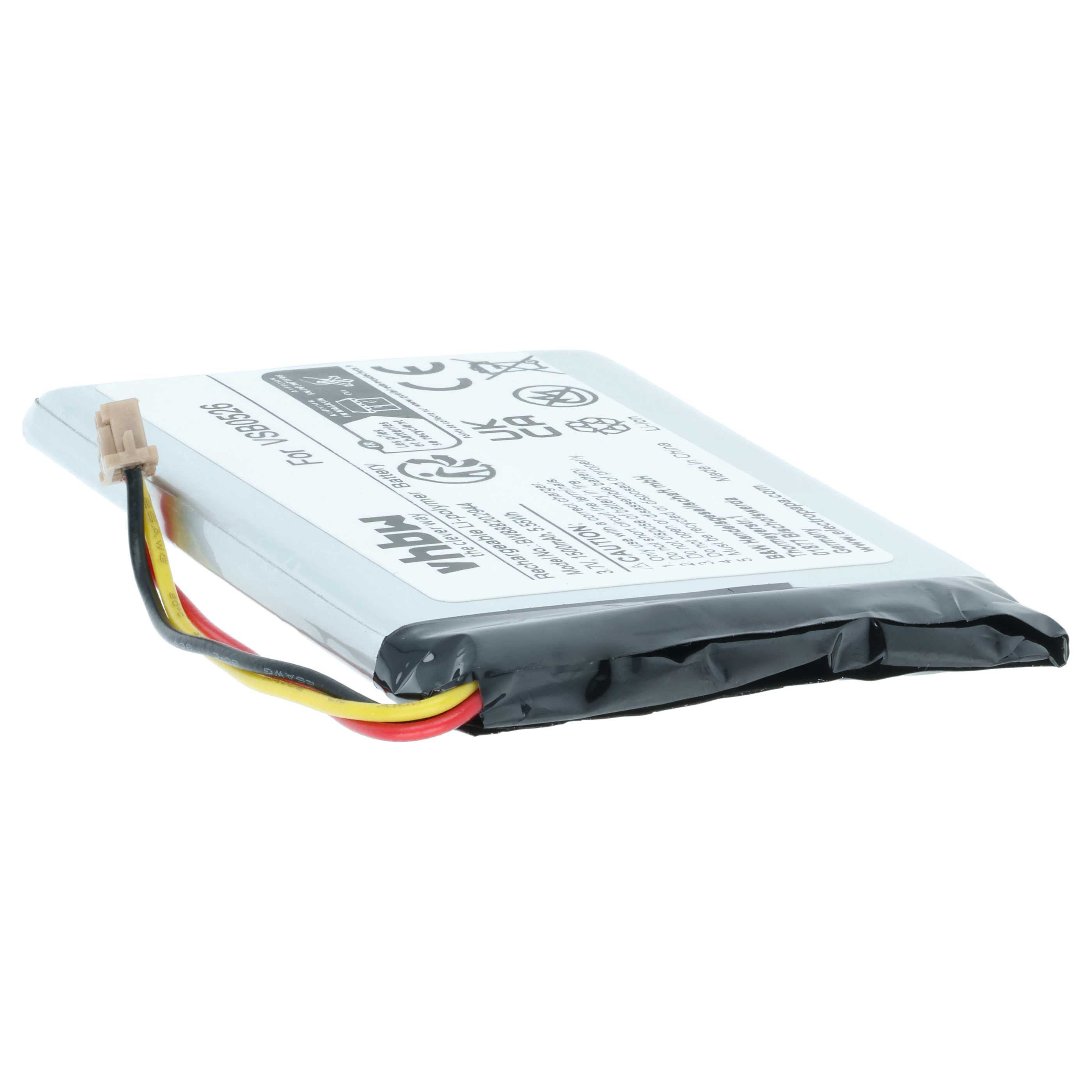 Battery replaces Panasonic VSB0526 - 1500mAh, 3.7V, Li-polymer