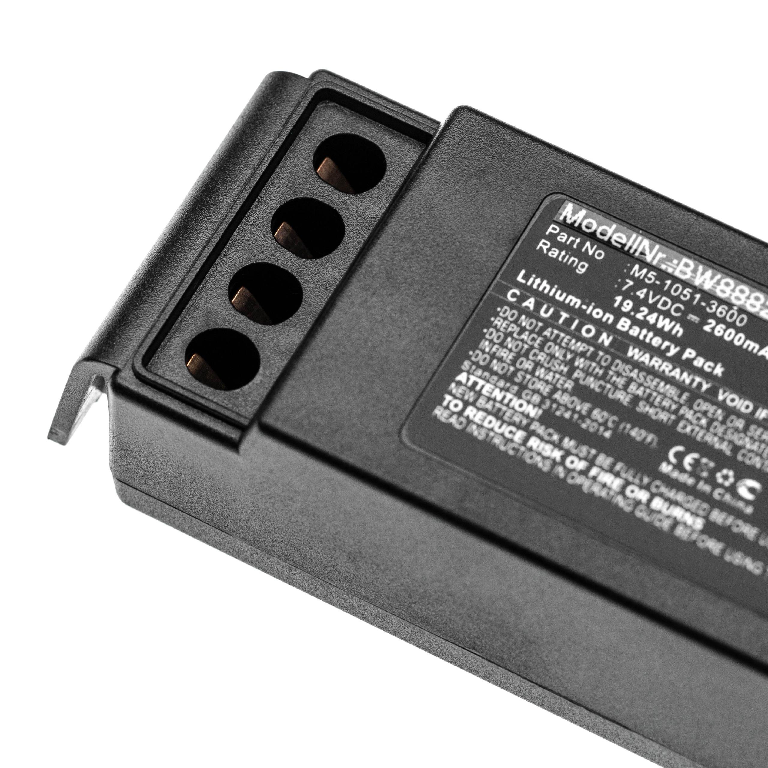 Akumulator do zdalnego sterowania zamiennik Cavotec M5-1051-3600 - 2600 mAh 7,4 V Li-Ion