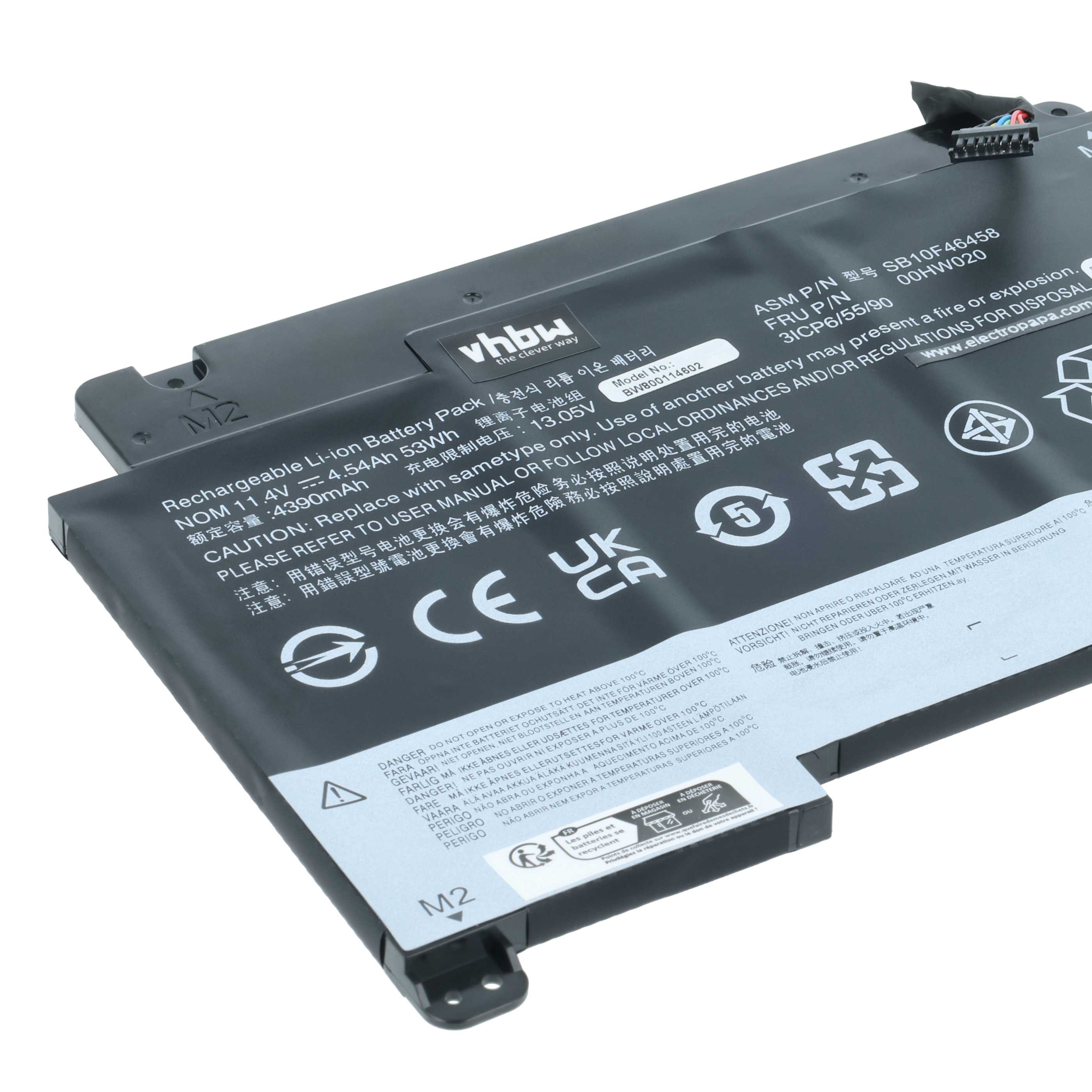 Akumulator do laptopa zamiennik Lenovo 00HW021, SB10F46458, 00HW020, SB10F46459 - 4200 mAh 11,4 V LiPo