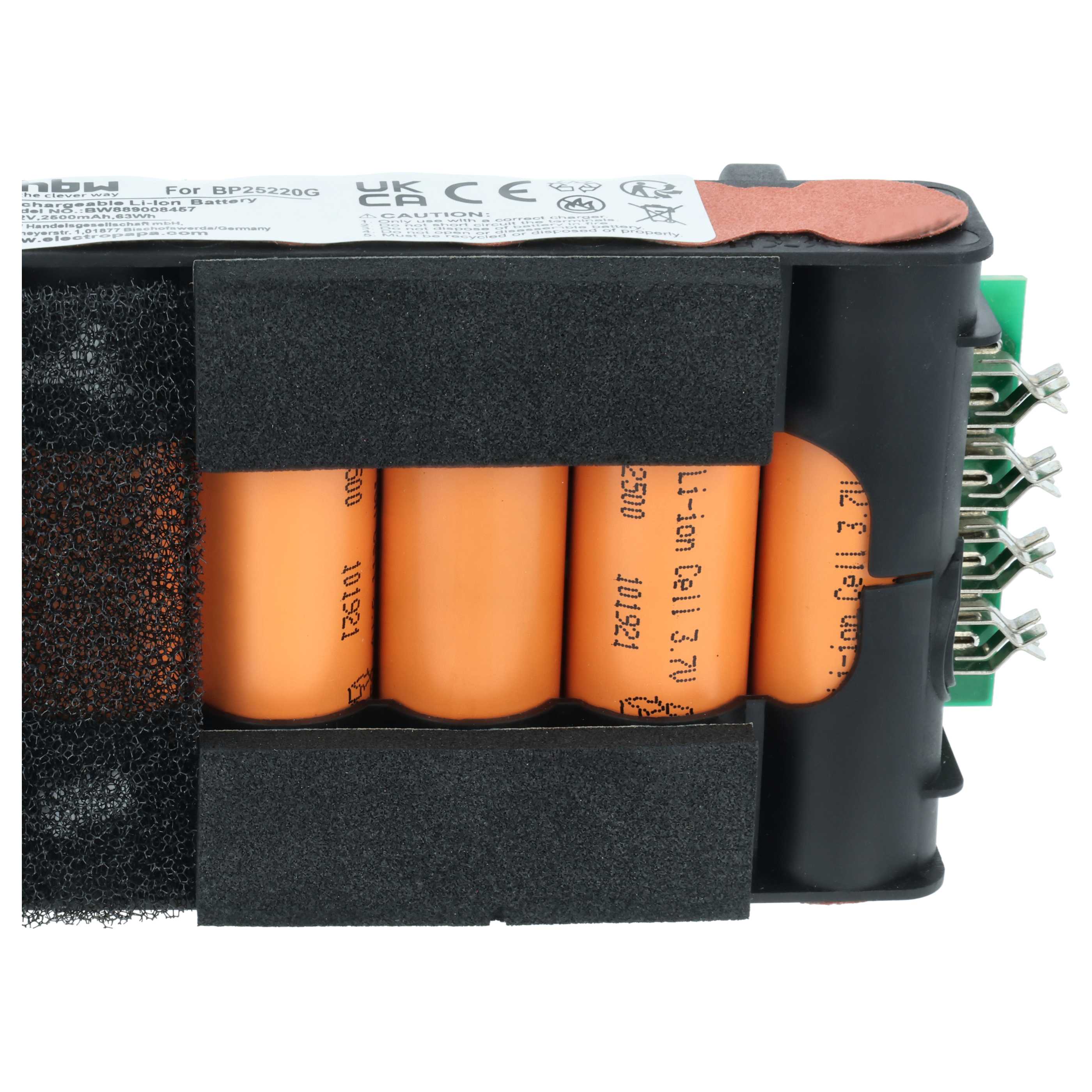 Battery replaces Grundig BP25220G, BP2522A, 9178018779 for Grundig etc. 2500mAh, 25.2V, Li-Ion
