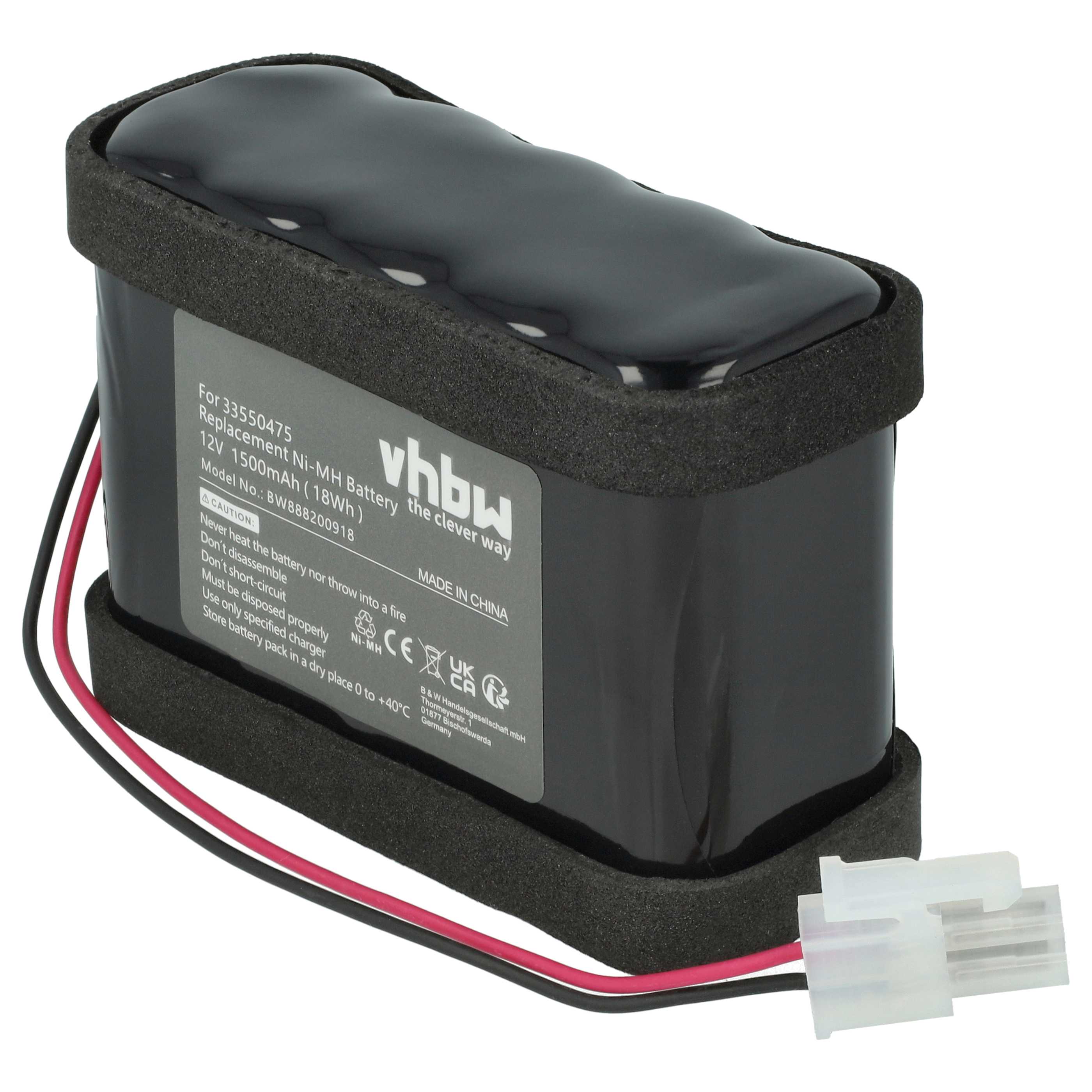 Sliding Gate Operator 2x Battery replaces Besam 33550475, 550473, 45A020BA00004, 550475 - 1500 mAh 12 V NiMH