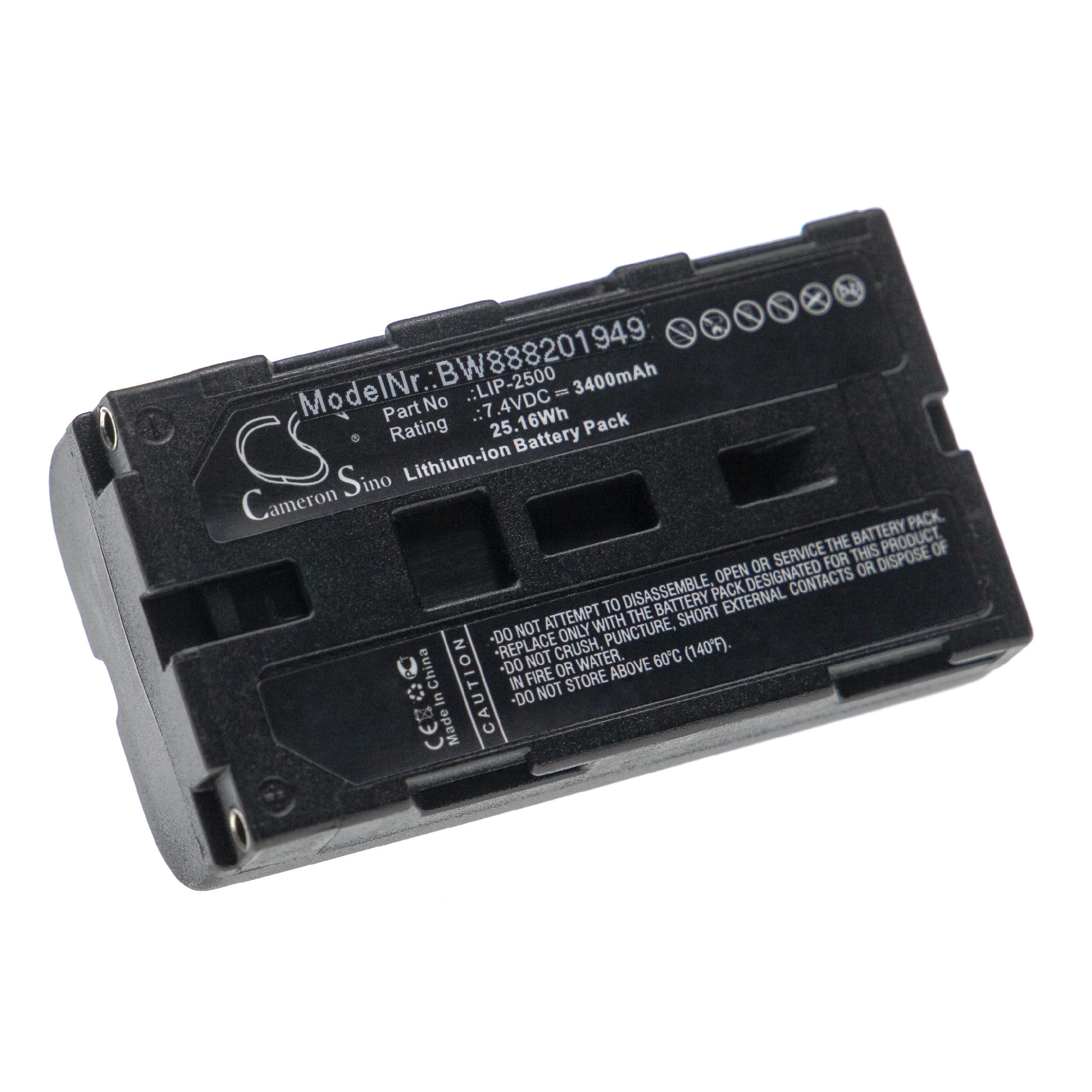 Batterie remplace Epson C32C831091, LIP-2500, NP-500, NP-500H pour imprimante - 3400mAh 7,4V Li-ion